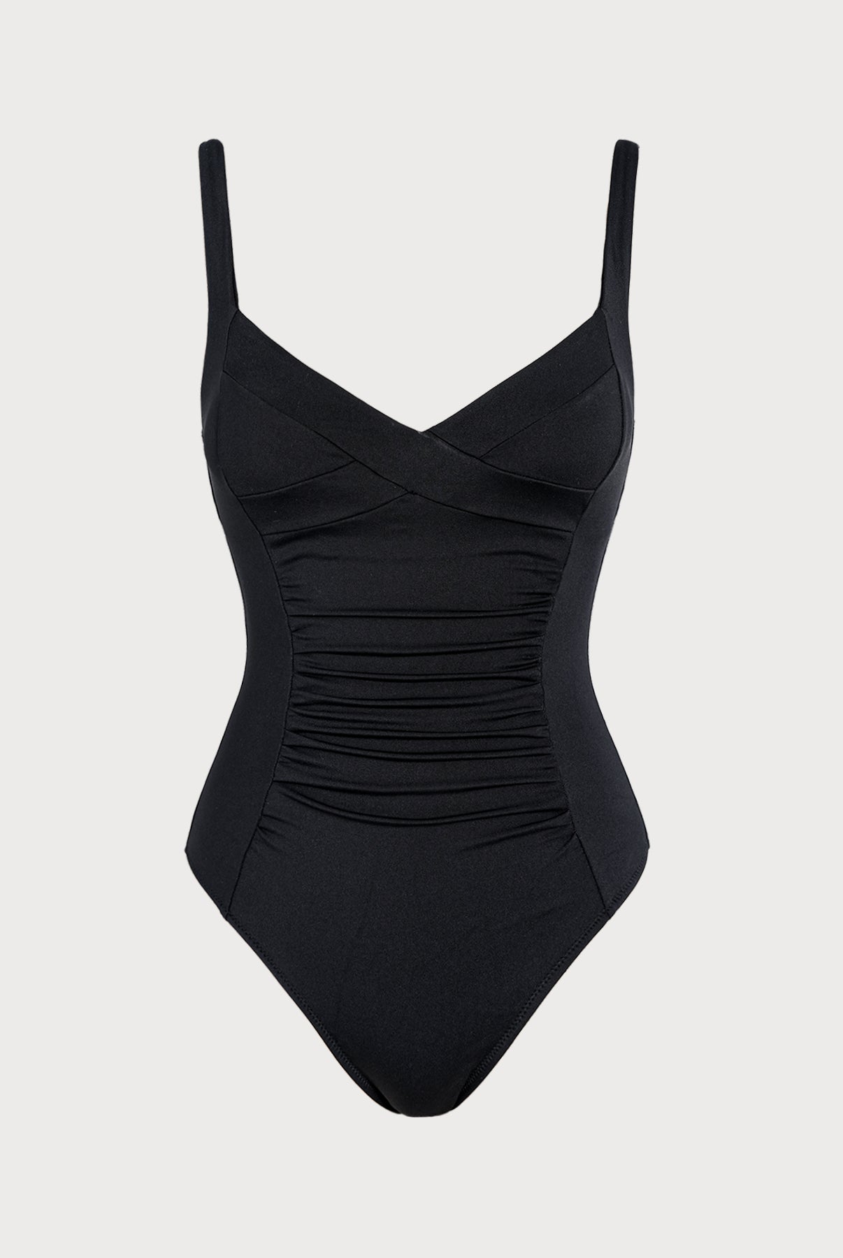 Women's Knitted Nylon One-Piece Swimsuit Black Sustainable One-Pieces - BERLOOK