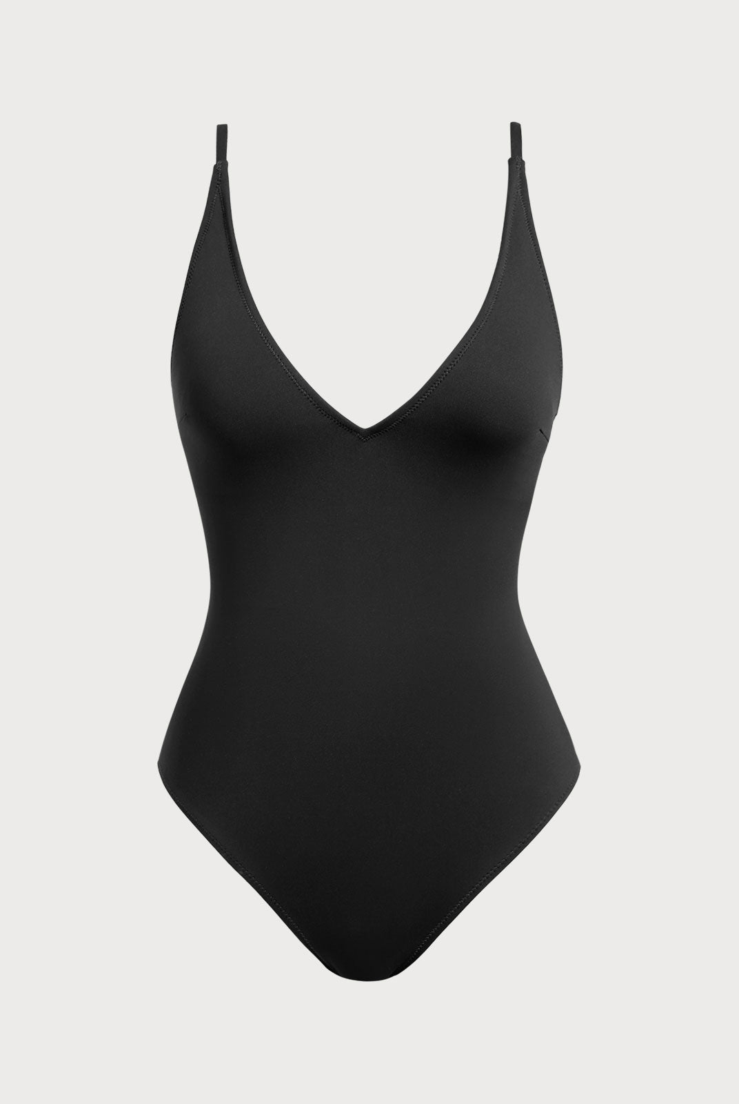 Women's Knitted Nylon One-Piece Swimsuit Black Sustainable One-Pieces - BERLOOK
