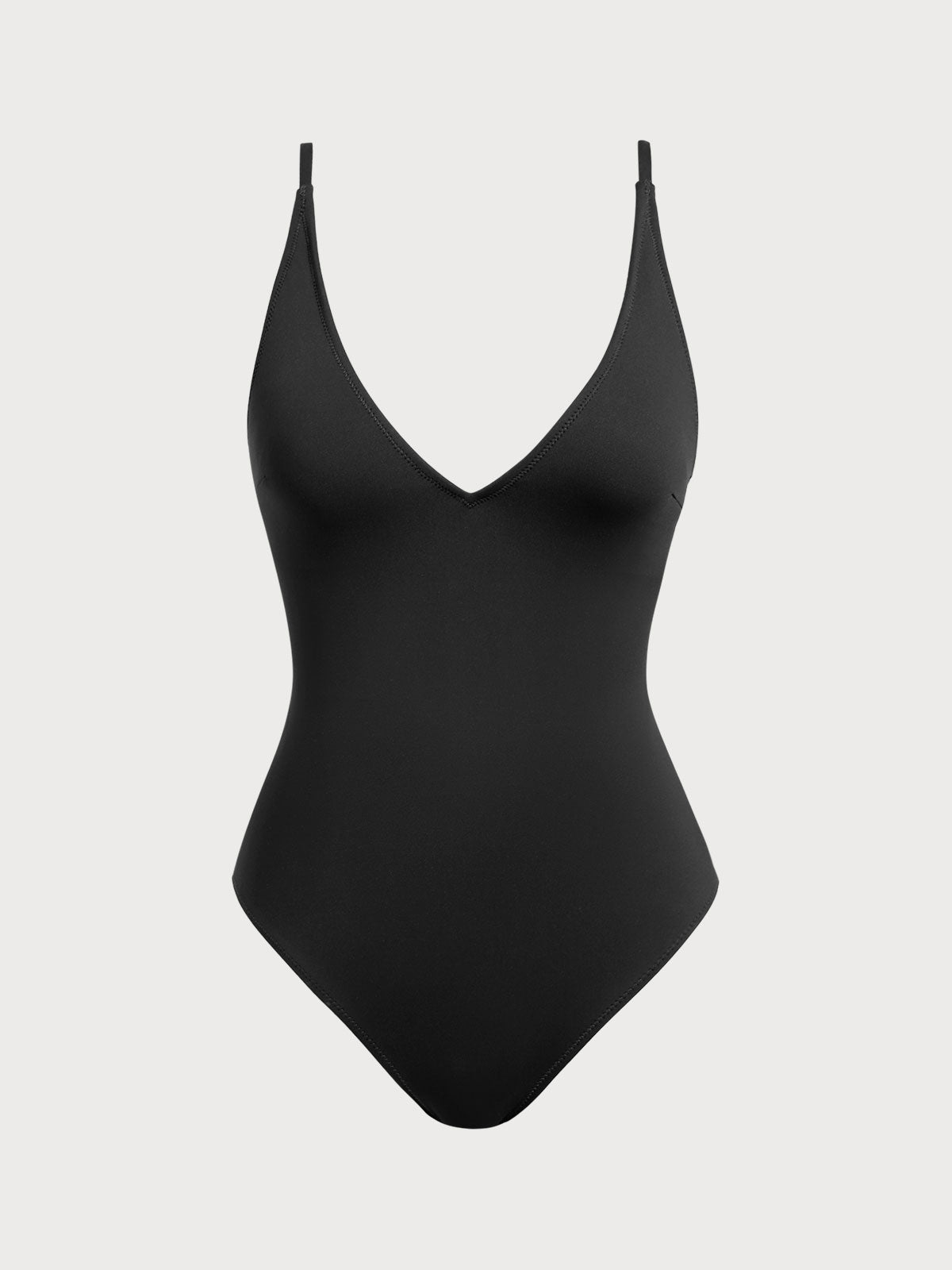 Women's Knitted Nylon One-Piece Swimsuit Black Sustainable One-Pieces - BERLOOK