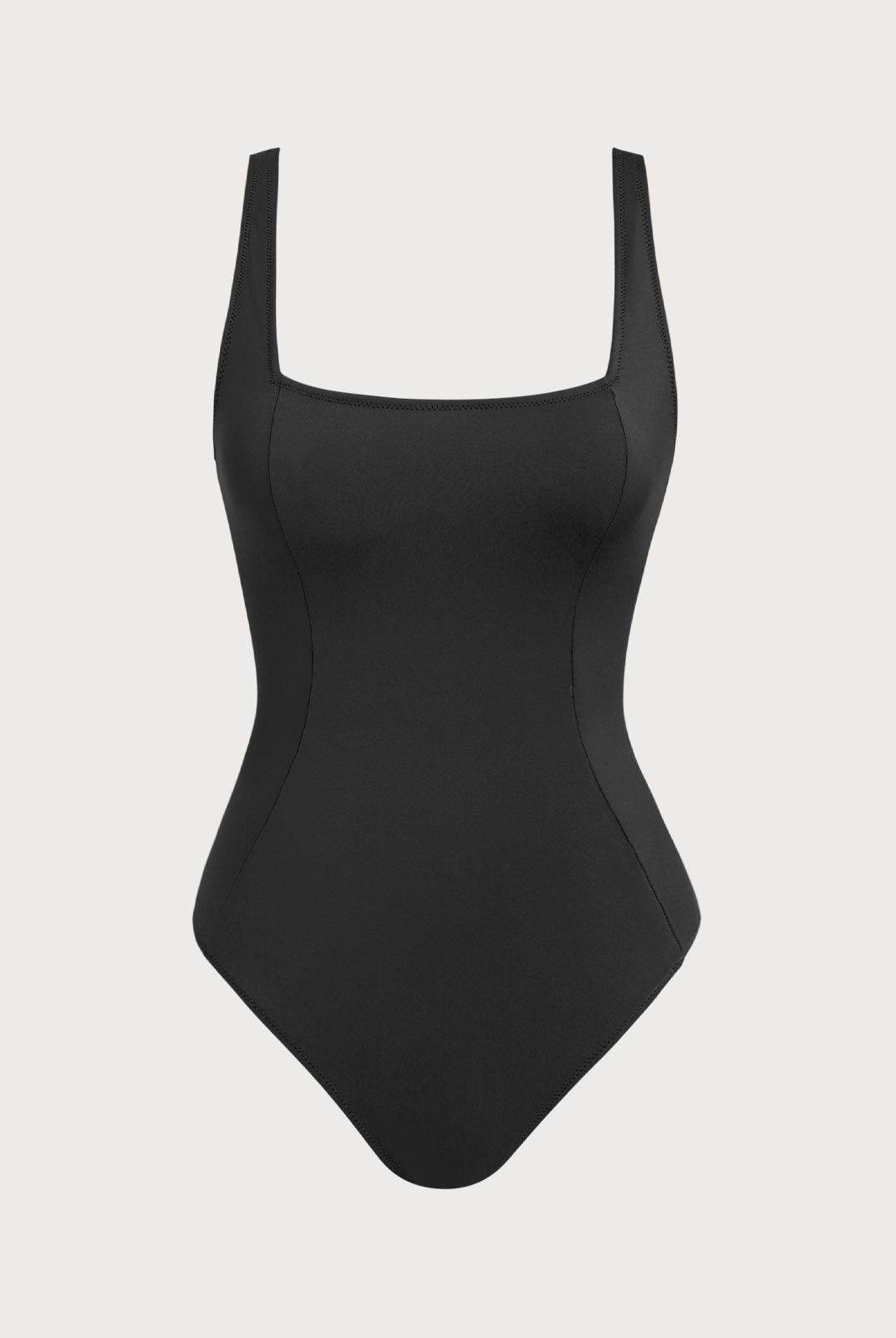 Women's Knitted Nylon One-Piece Swimsuit Black Sustainable One-Pieces - BERLOOK