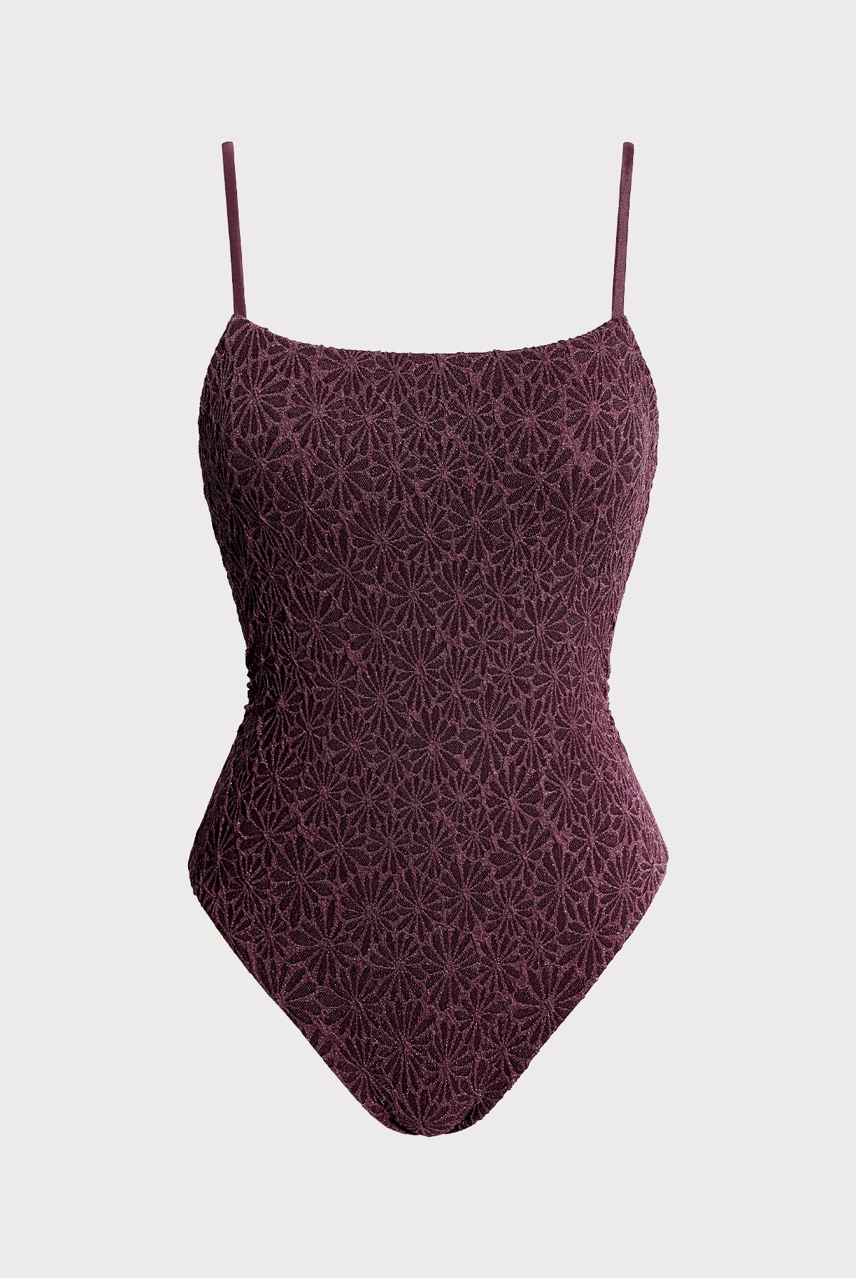 Women's Knitted Nylon One-Piece Swimsuit Dark Coffee Sustainable One-Pieces - BERLOOK