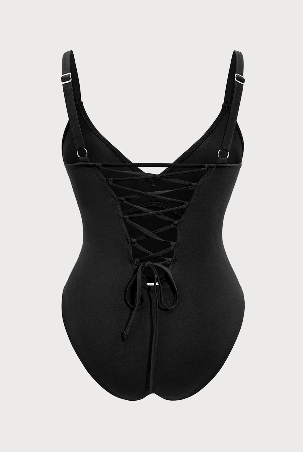 Women's Knitted Nylon One-Piece Swimsuit Sustainable Plus Size One-Pieces - BERLOOK