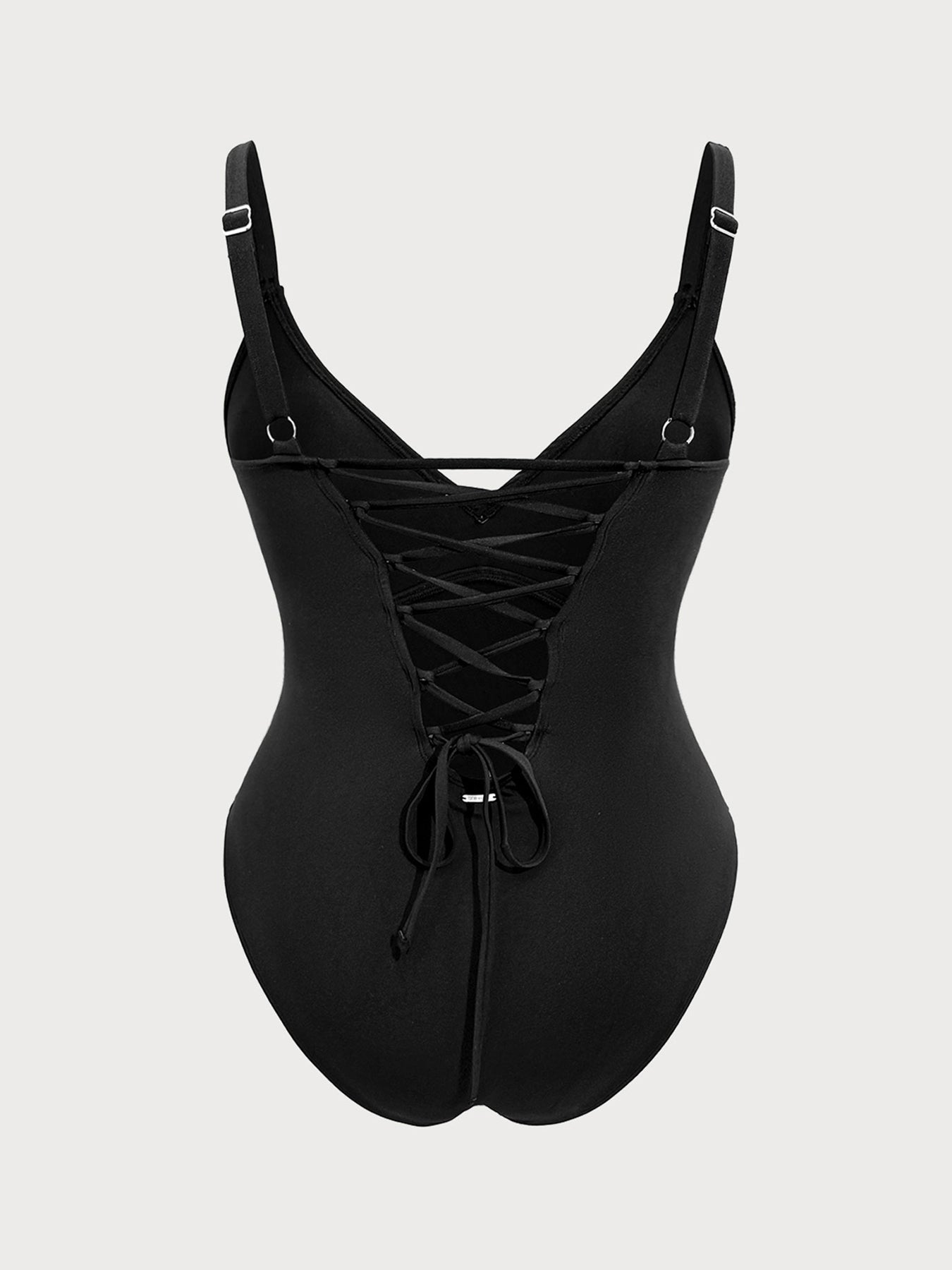 Women's Knitted Nylon One-Piece Swimsuit Sustainable Plus Size One-Pieces - BERLOOK