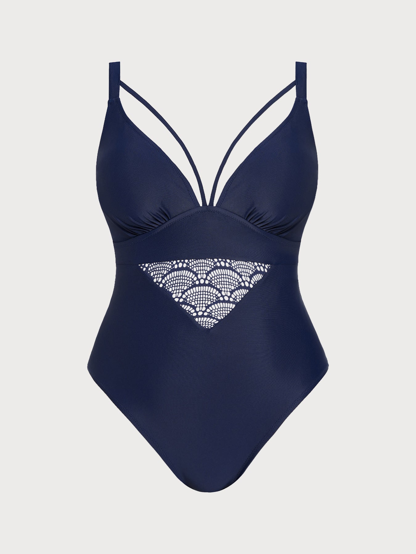 Women's Knitted Nylon One-Piece Swimsuit Sustainable Plus Size One-Pieces - BERLOOK