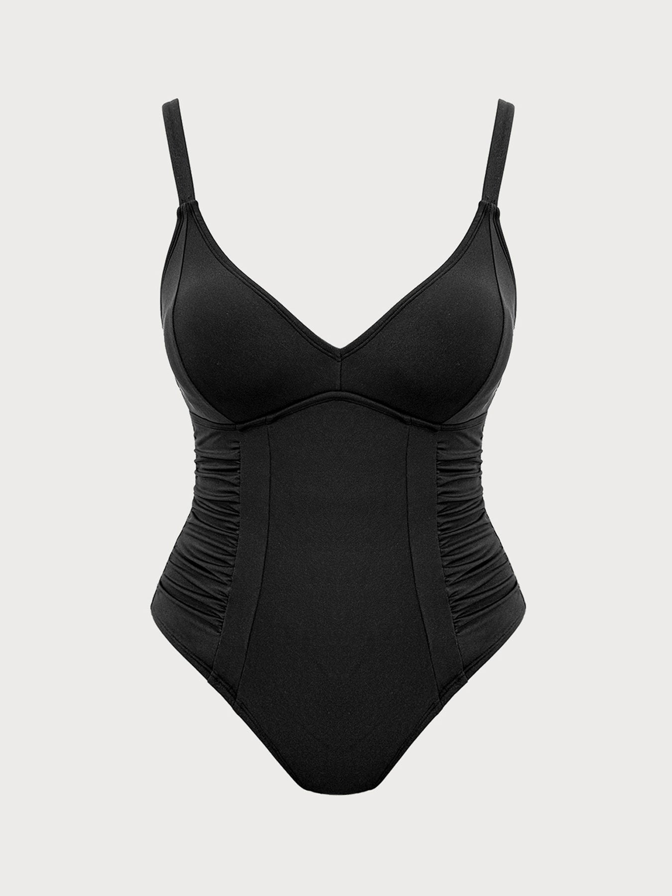 Women's Knitted Nylon One-Piece Swimsuit Sustainable Plus Size One-Pieces - BERLOOK