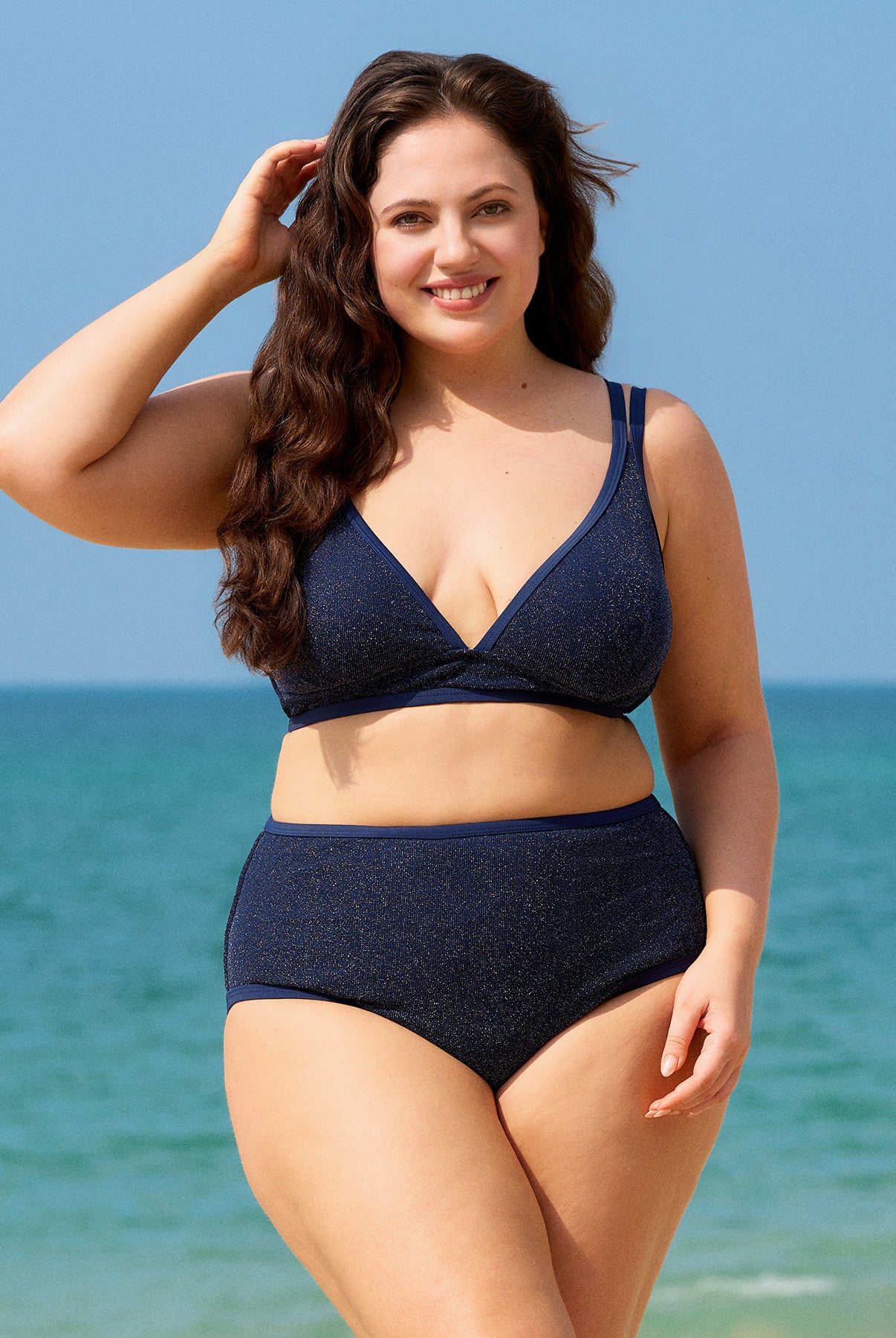 Women's Knitted Nylon Plus Size Bikini Bottoms Sustainable Plus Size Bikinis - BERLOOK