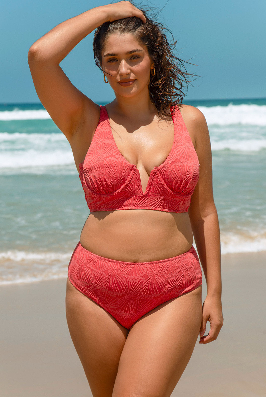 Women's Knitted Nylon Plus Size Bikini Top Sustainable Plus Size Bikinis - BERLOOK