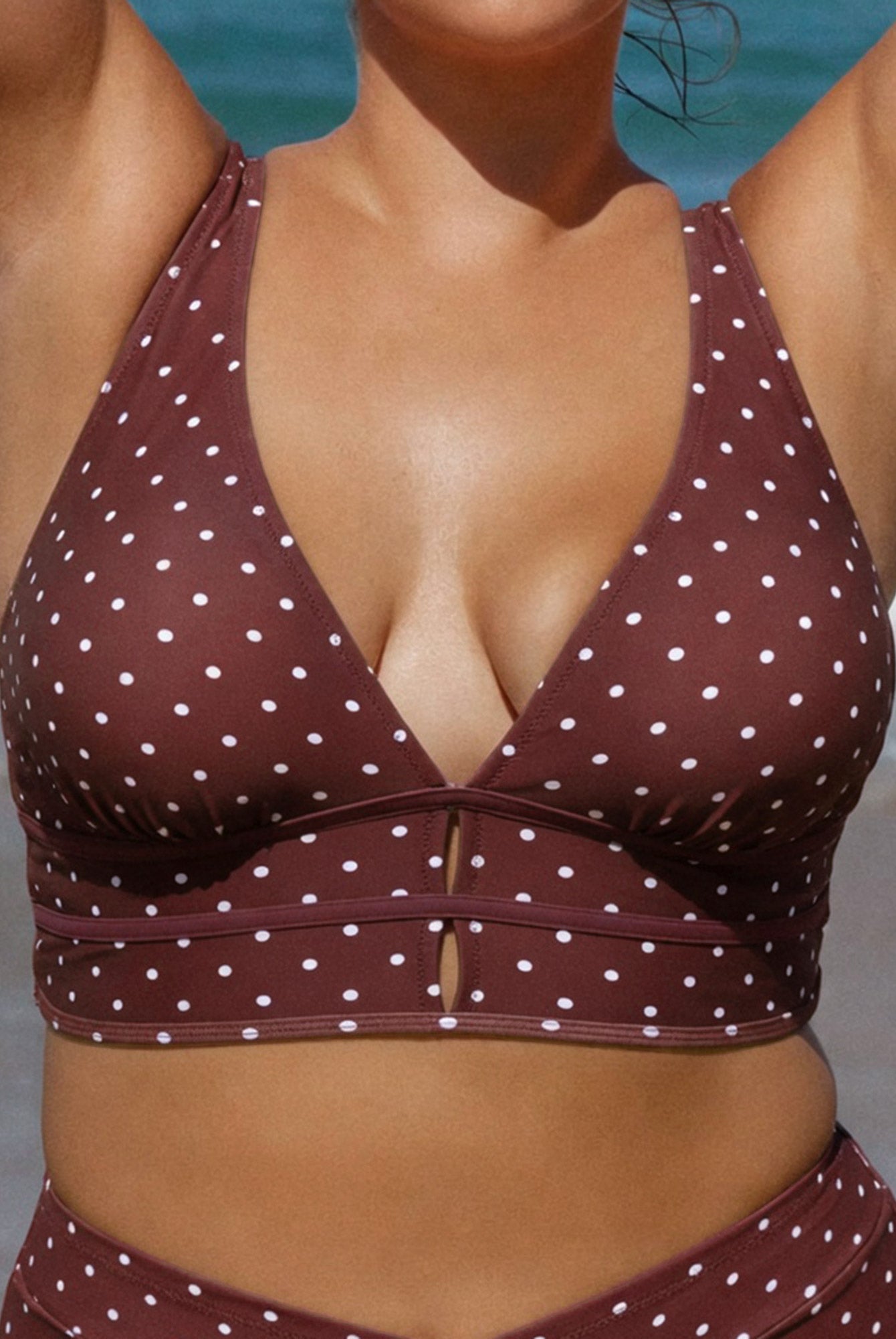 Women's Knitted Nylon Plus Size Bikini Top Sustainable - BERLOOK
