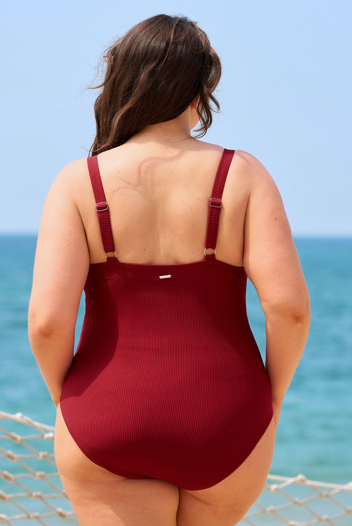 Women's Knitted Nylon Plus Size One-Pieces Sustainable Plus Size One-Pieces - BERLOOK