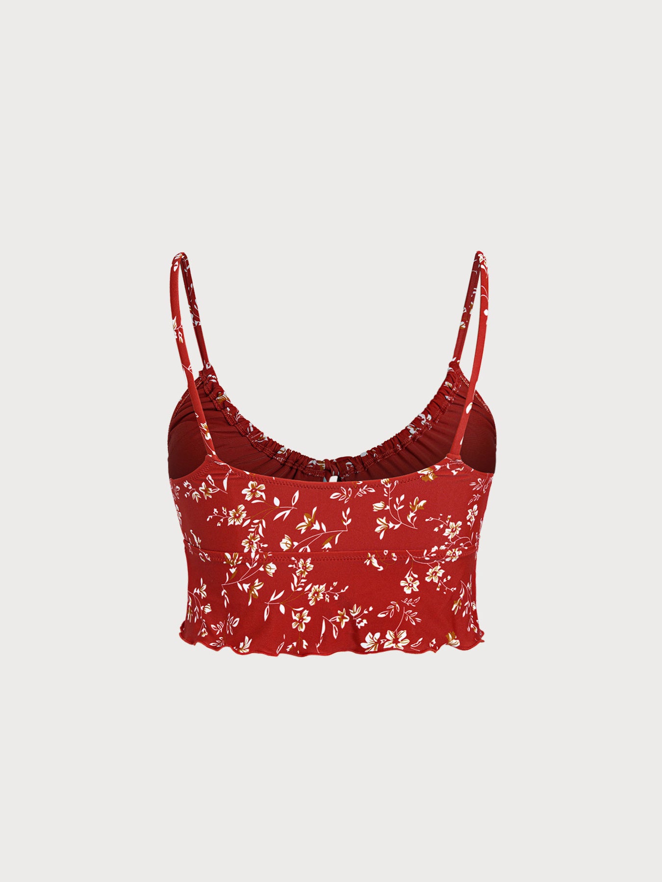 Women's Knitted Nylon Printed Tankini Tops Sustainable Tankinis - BERLOOK