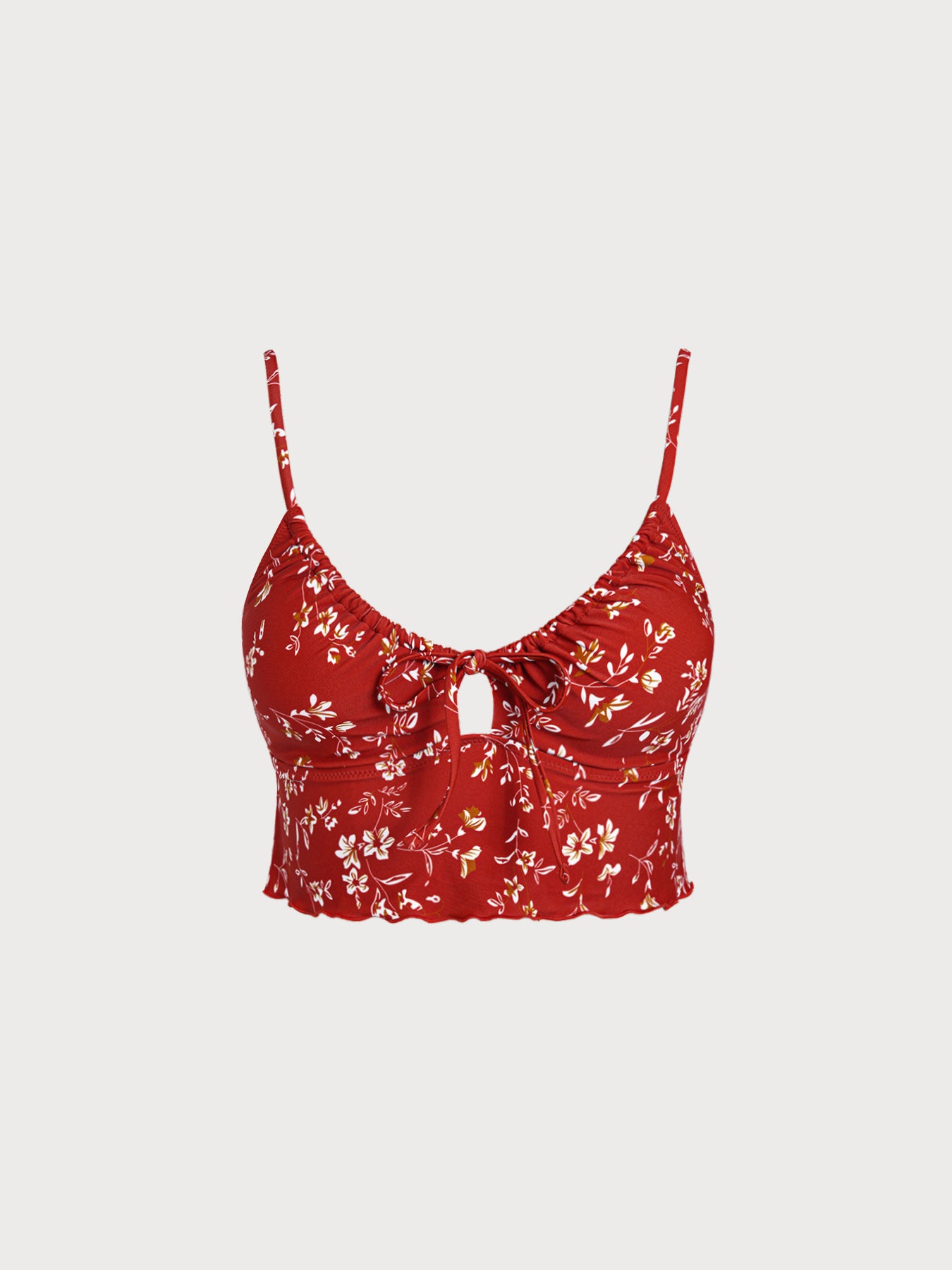 Women's Knitted Nylon Printed Tankini Tops Sustainable Tankinis - BERLOOK