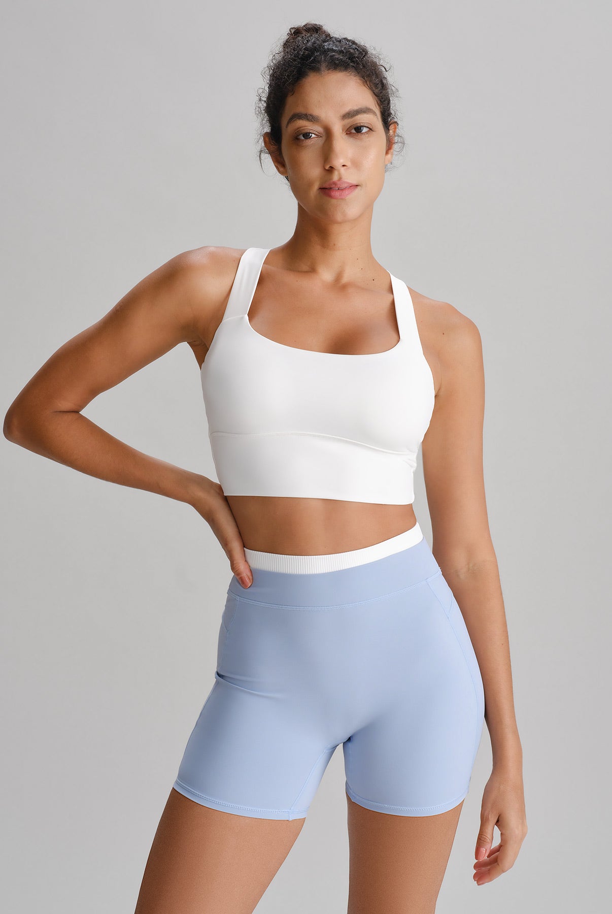 Women's Knitted Nylon Shorts Sustainable Yoga Bottoms - BERLOOK