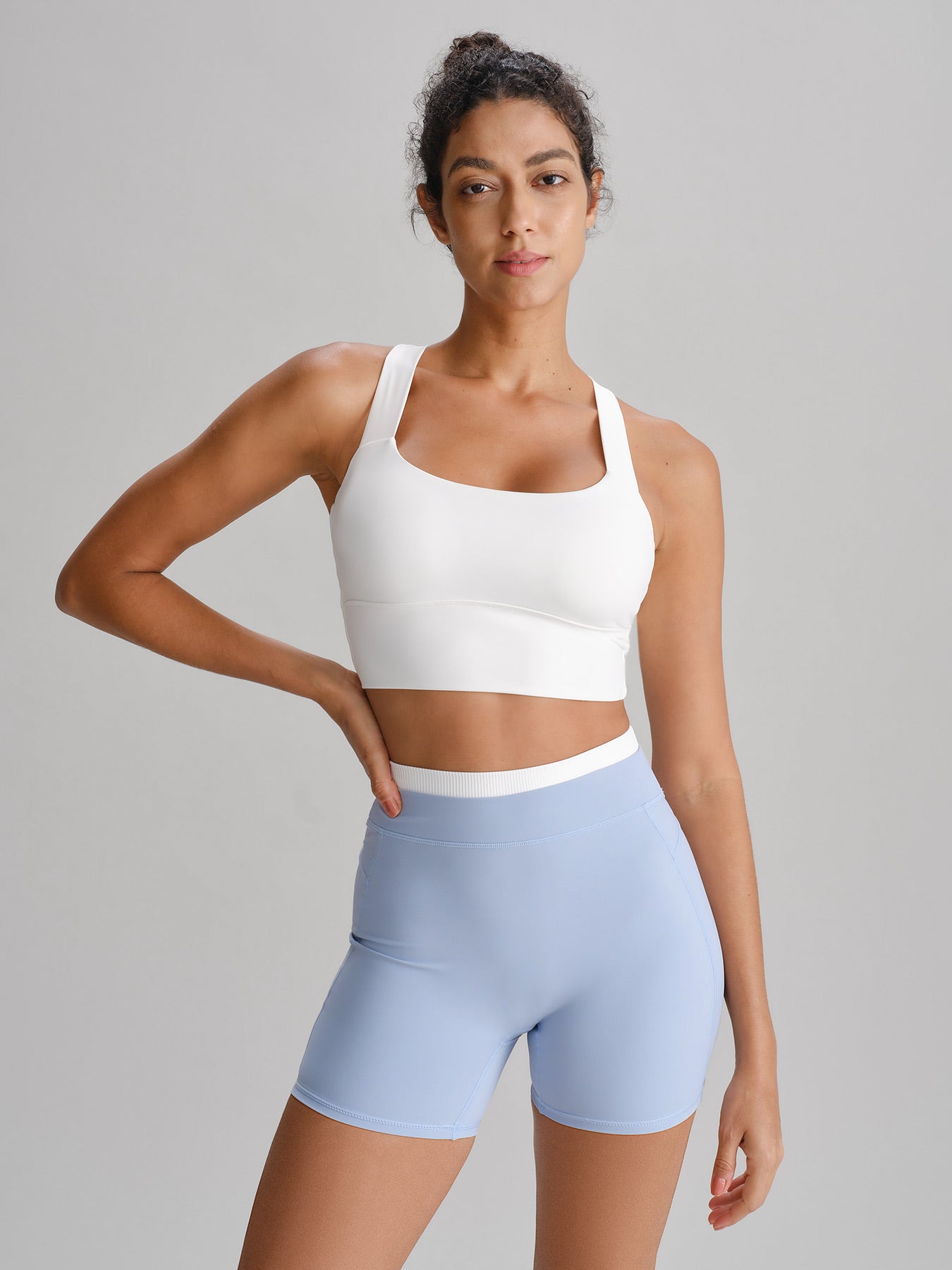 Women's Knitted Nylon Shorts Sustainable Yoga Bottoms - BERLOOK