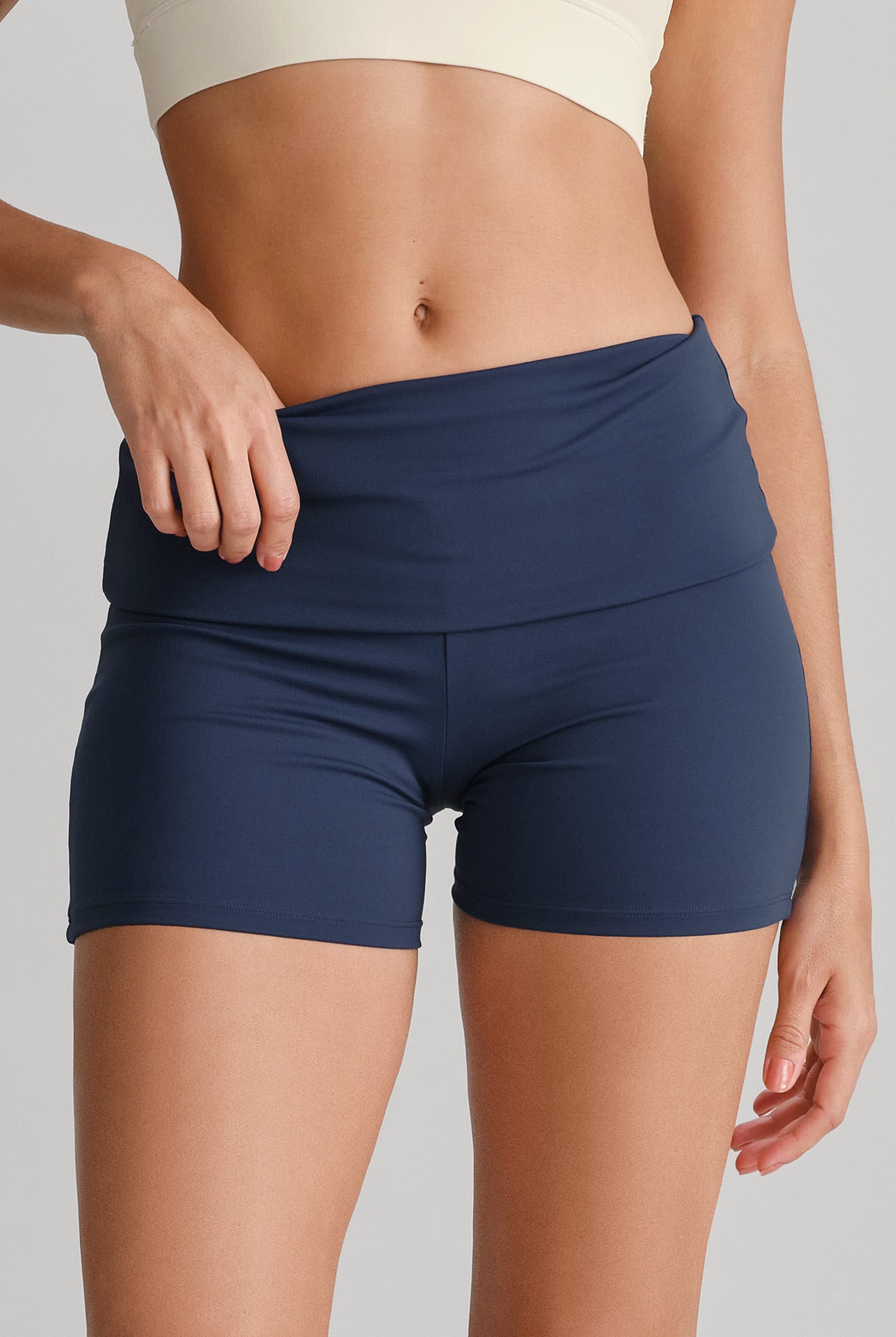 Women's Knitted Nylon Shorts Sustainable Yoga Bottoms - BERLOOK