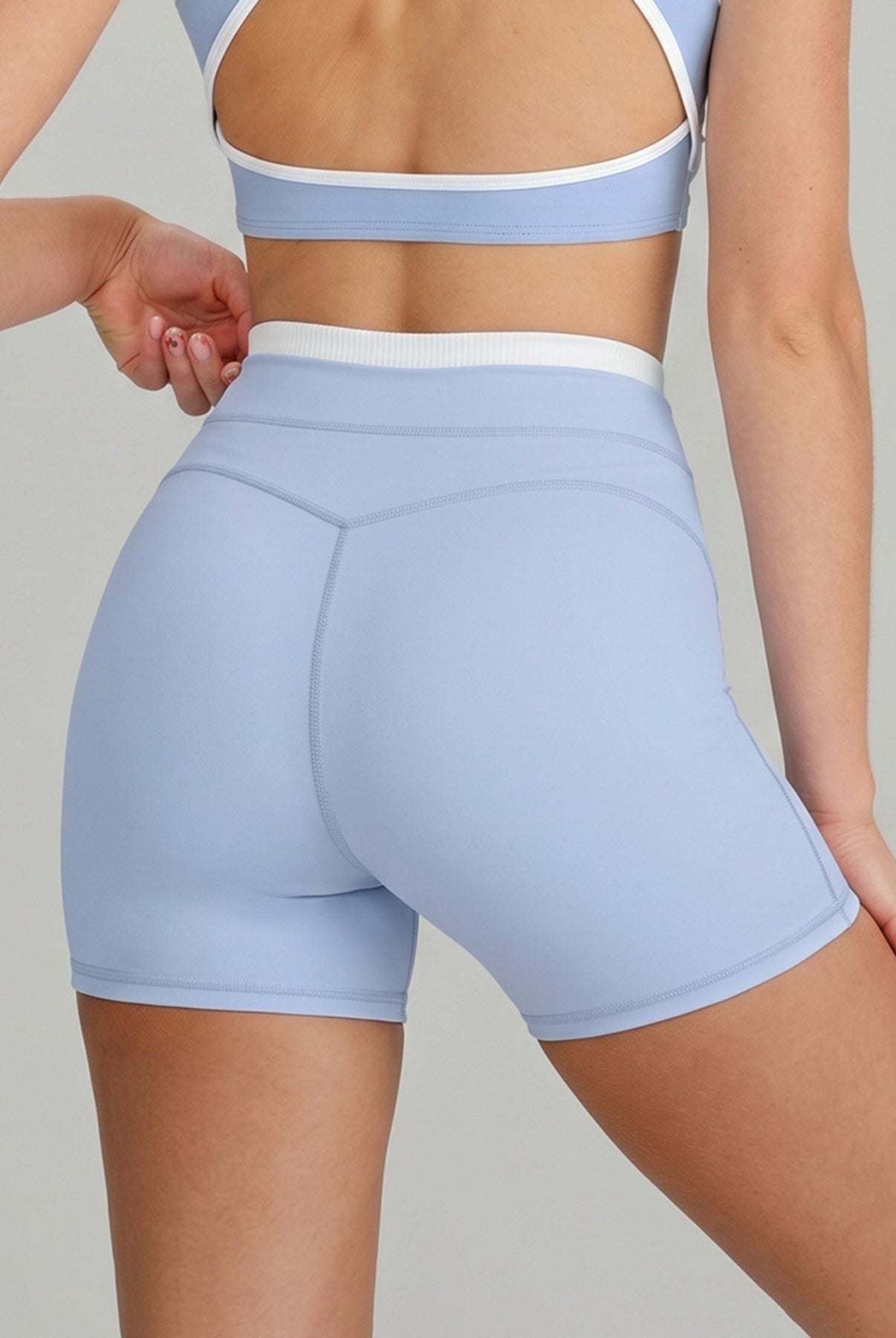 Women's Knitted Nylon Shorts Sustainable Yoga Bottoms - BERLOOK