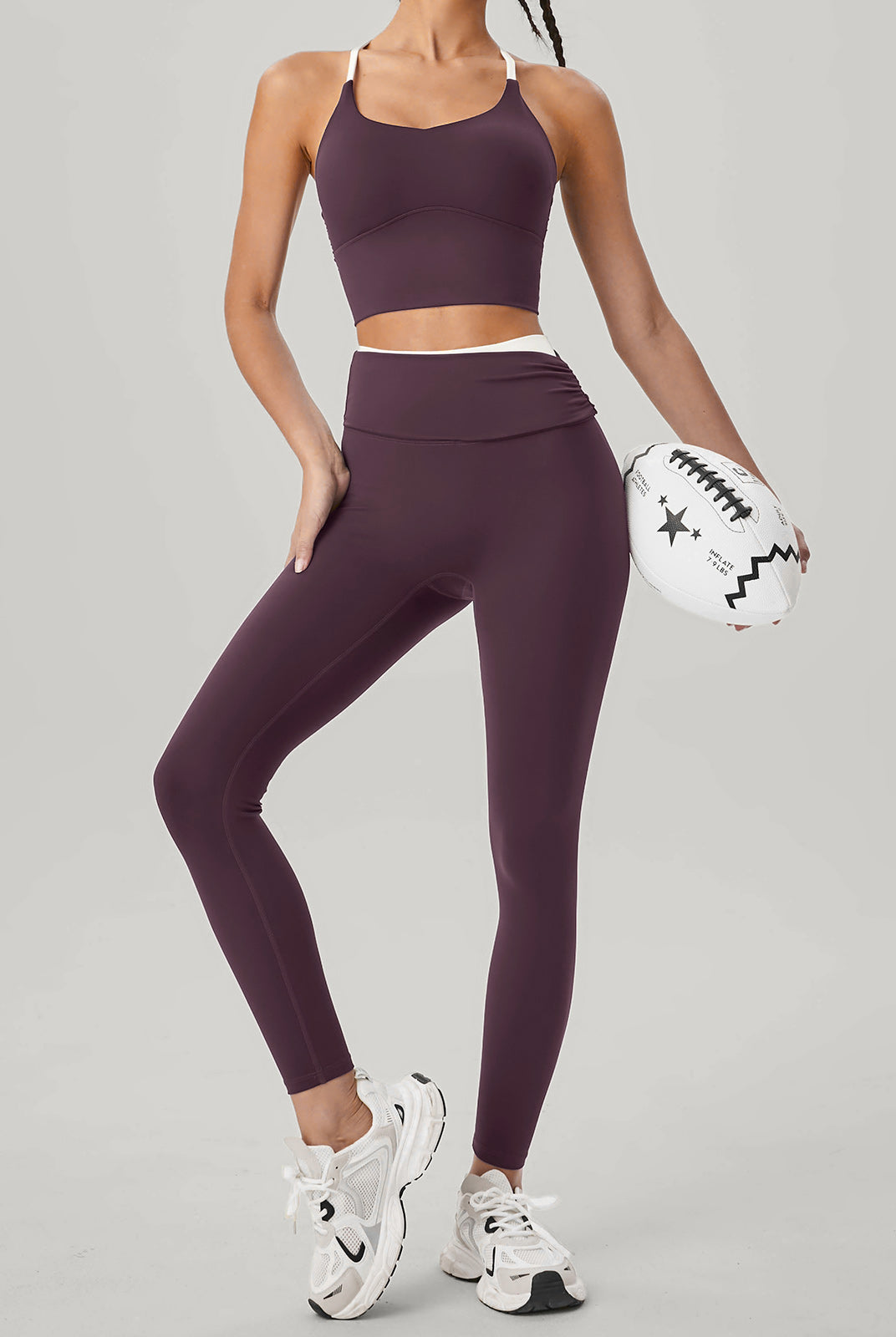 Women's Knitted Nylon Sports Bra Sustainable Yoga Tops - BERLOOK
