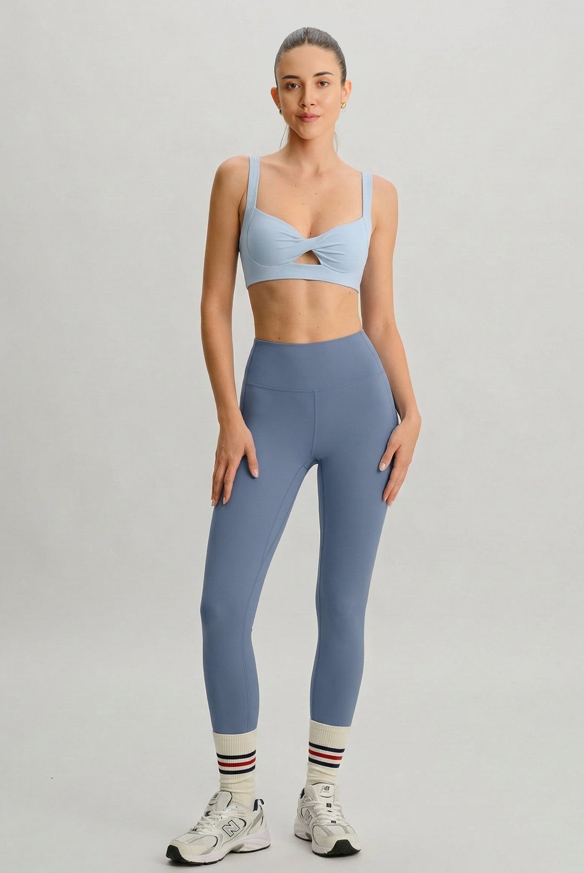 Women's Knitted Nylon Sports Bra Sustainable Yoga Tops - BERLOOK