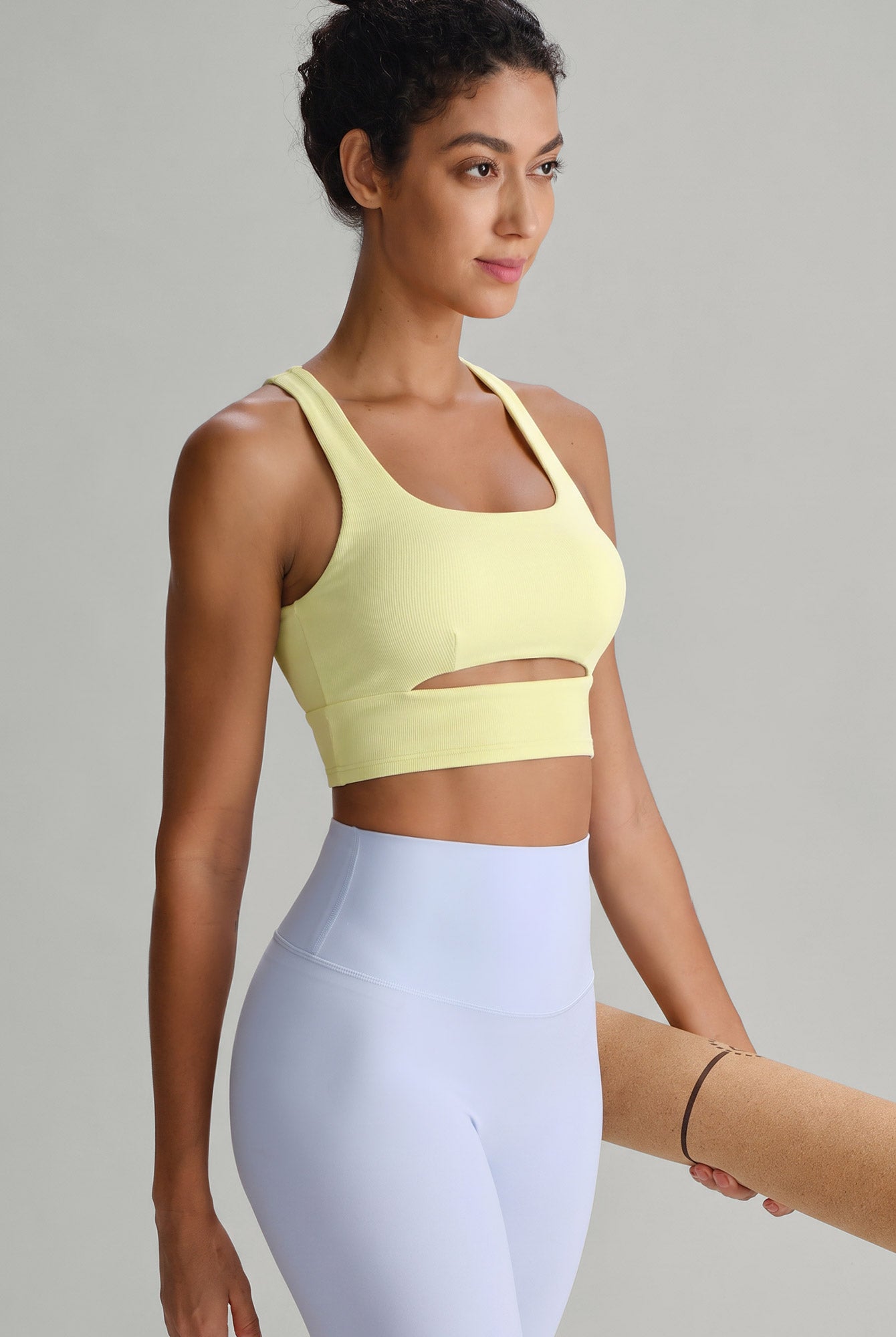 Women's Knitted Nylon Sports Bra Sustainable - BERLOOK - 02