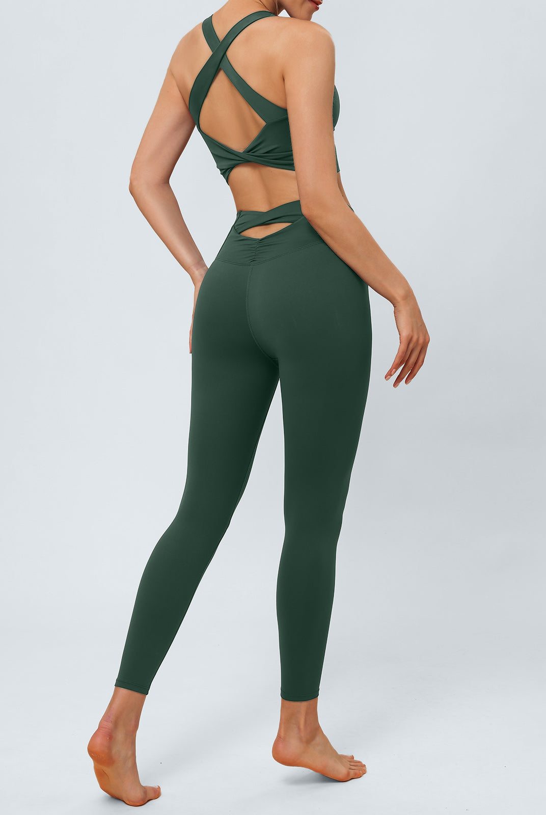 Women's Knitted Nylon Sports Bra Sustainable Yoga Tops - BERLOOK