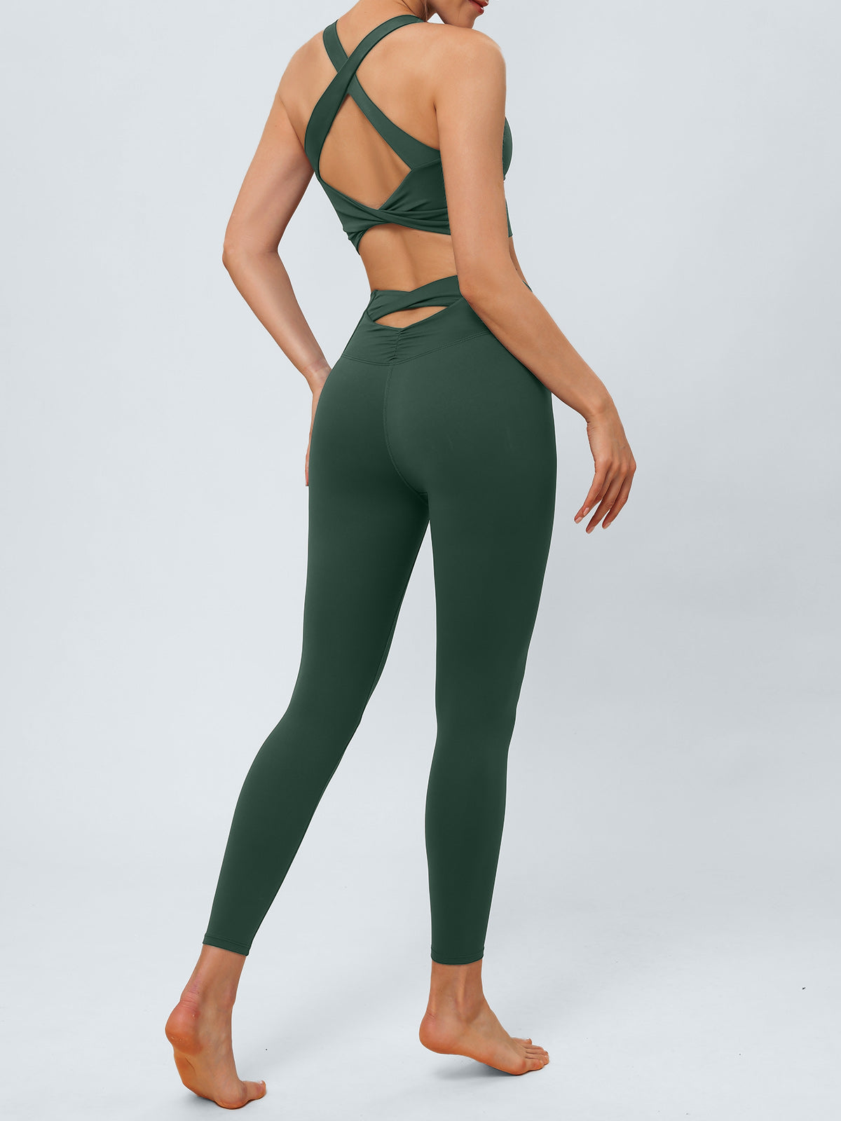 Women's Knitted Nylon Sports Bra Sustainable Yoga Tops - BERLOOK