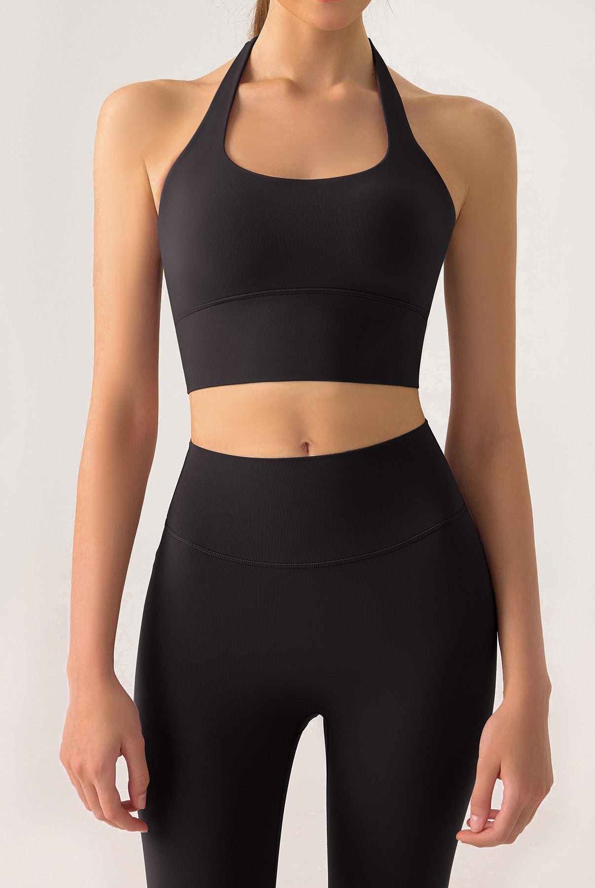 Women's Knitted Nylon Sports Bra Sustainable Yoga Tops - BERLOOK