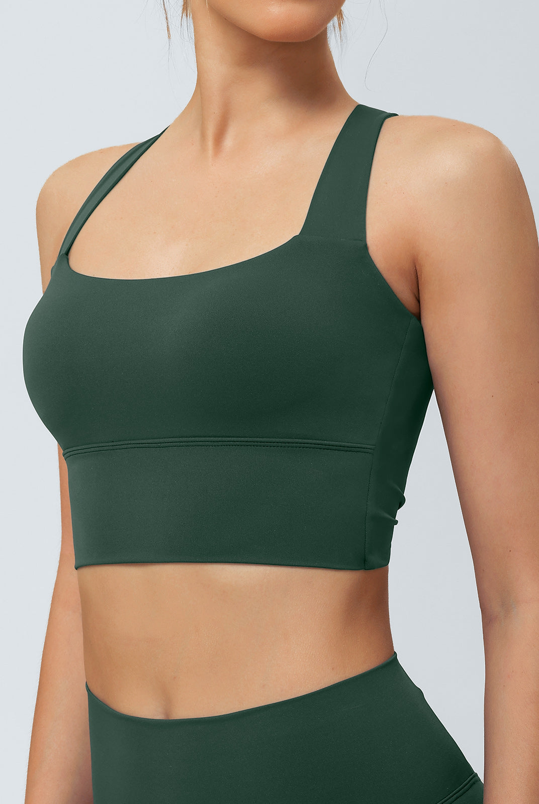 Women's Knitted Nylon Sports Bra Sustainable Yoga Tops - BERLOOK