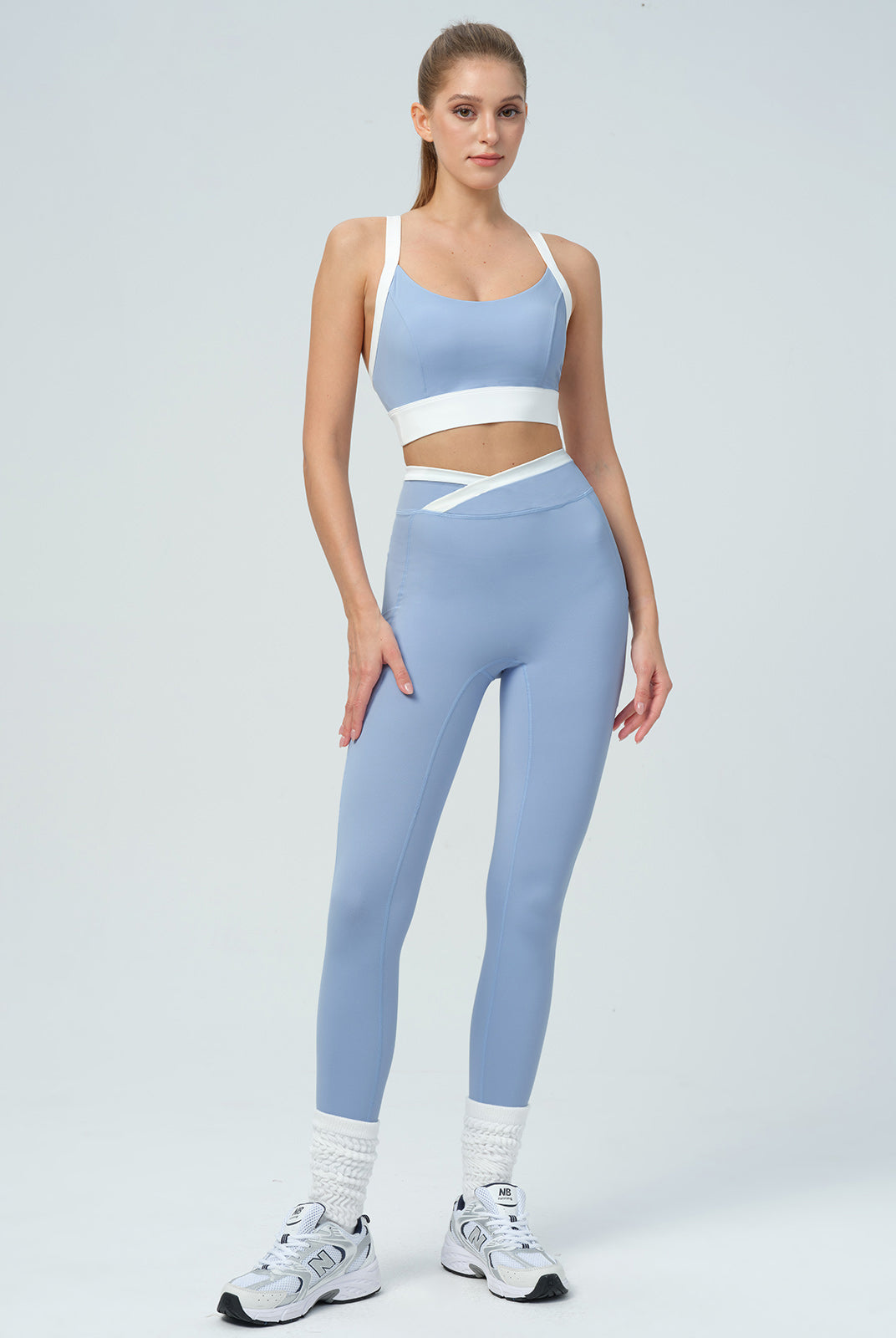 Women's Knitted Nylon Sports Bra Sustainable Yoga Tops - BERLOOK