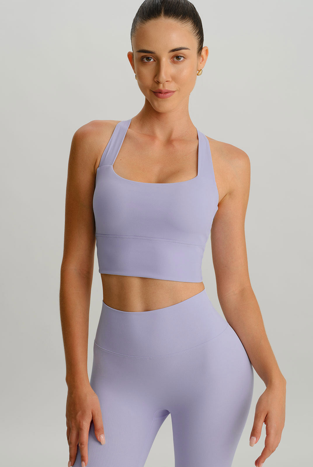 Women's Knitted Nylon Sports Bra Sustainable Yoga Tops - BERLOOK