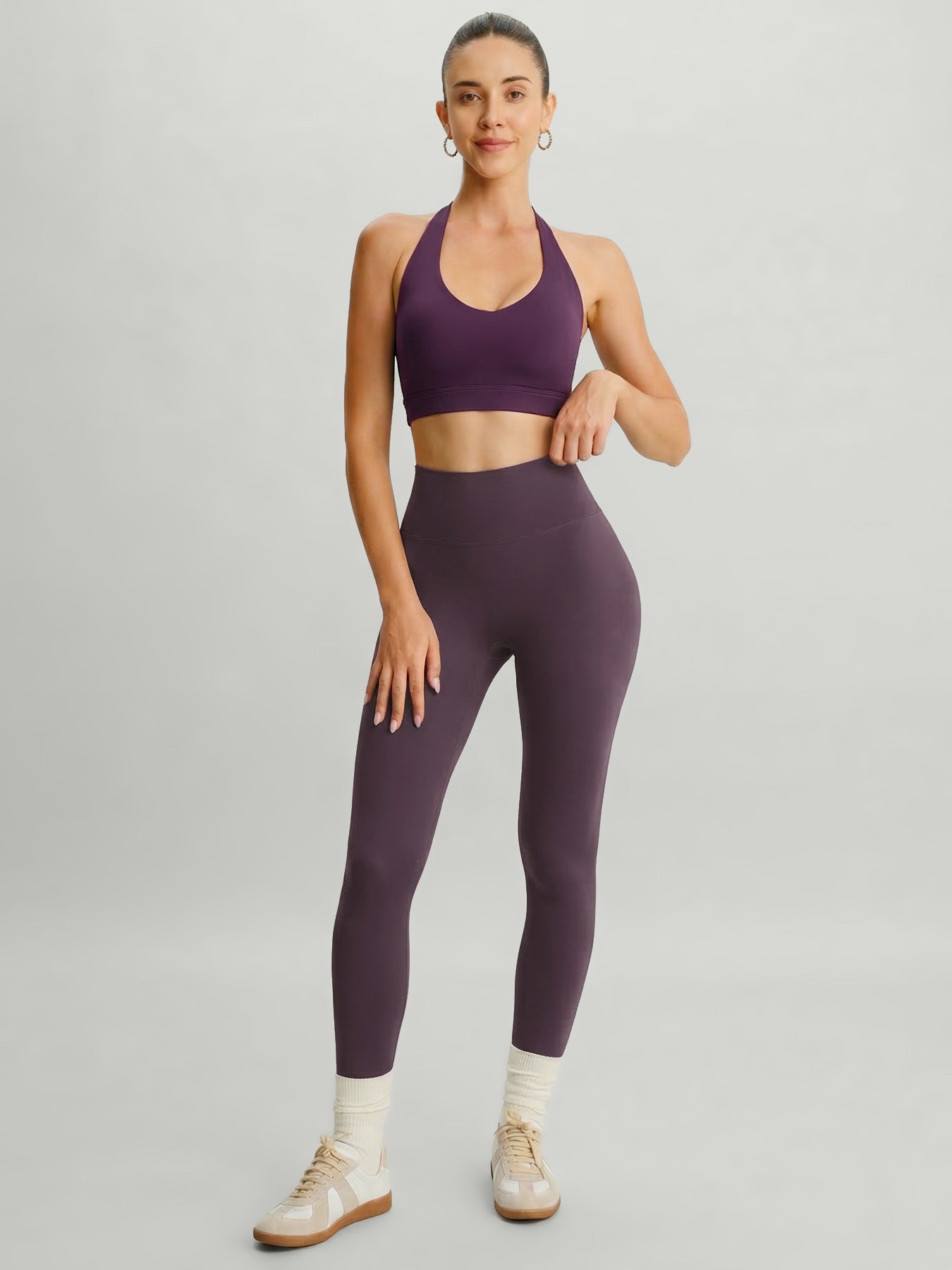 Women's Knitted Nylon Sports Bra Sustainable Yoga Tops - BERLOOK