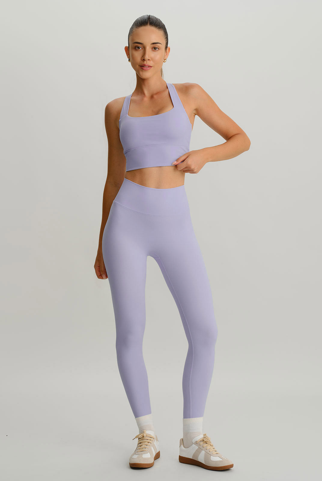 Women's Knitted Nylon Sports Bra Sustainable Yoga Tops - BERLOOK
