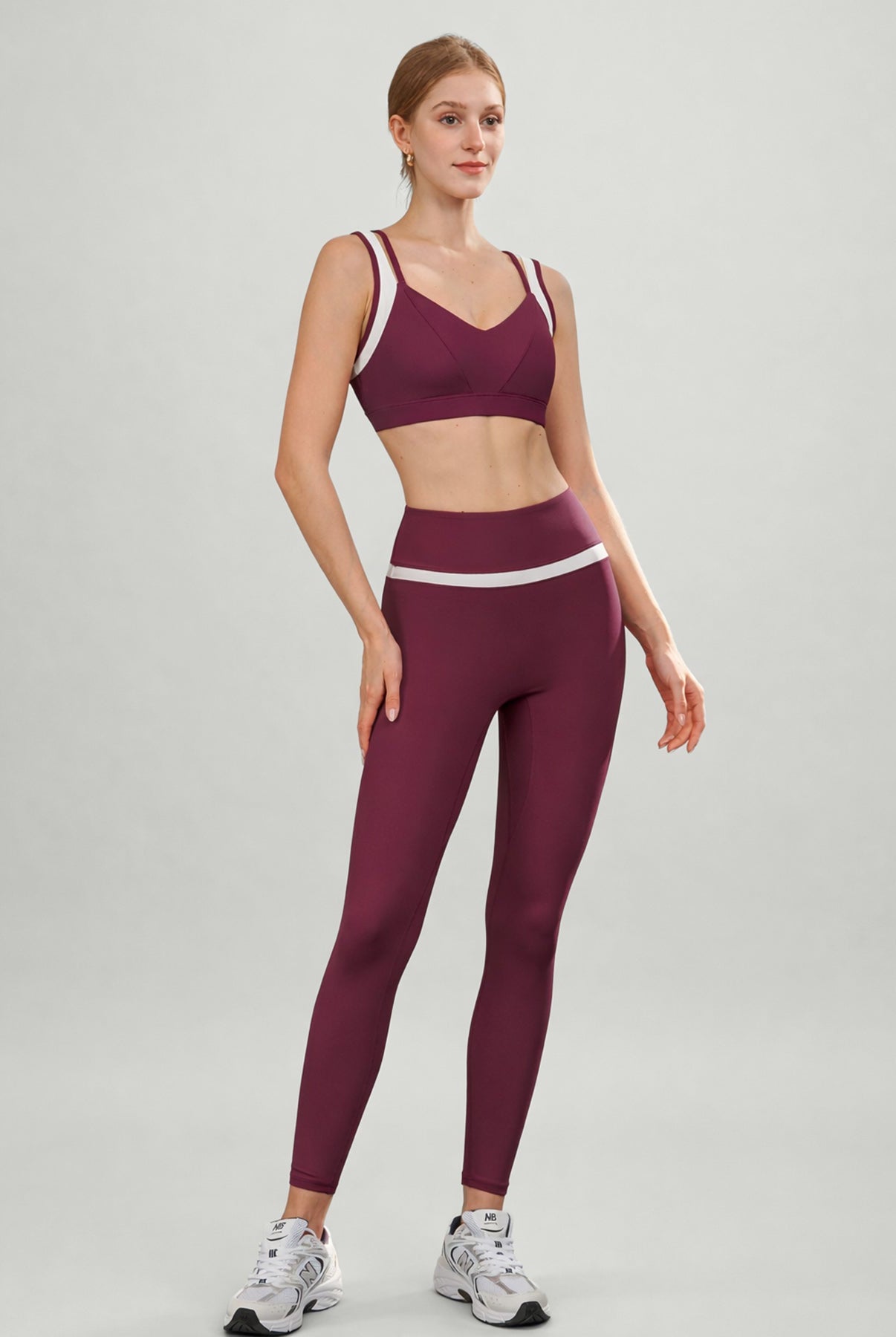 Women's Knitted Nylon Sports Bra Sustainable Yoga Tops - BERLOOK