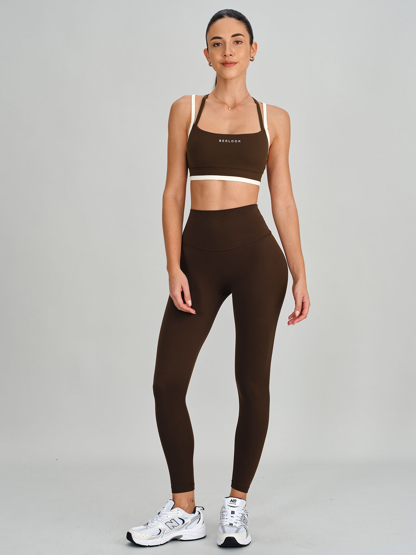 Women's Knitted Nylon Sports Bra Sustainable Yoga Tops - BERLOOK