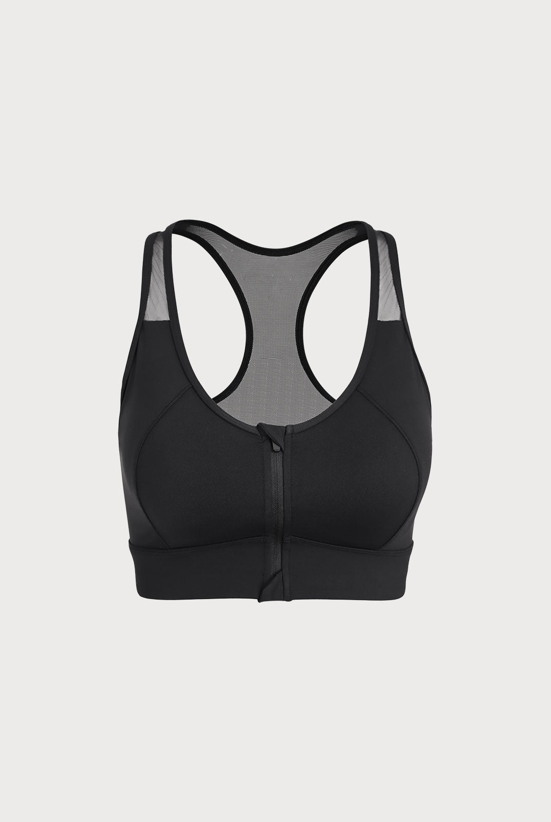Women's Knitted Nylon Sports Bras Black Sustainable Yoga Tops - BERLOOK
