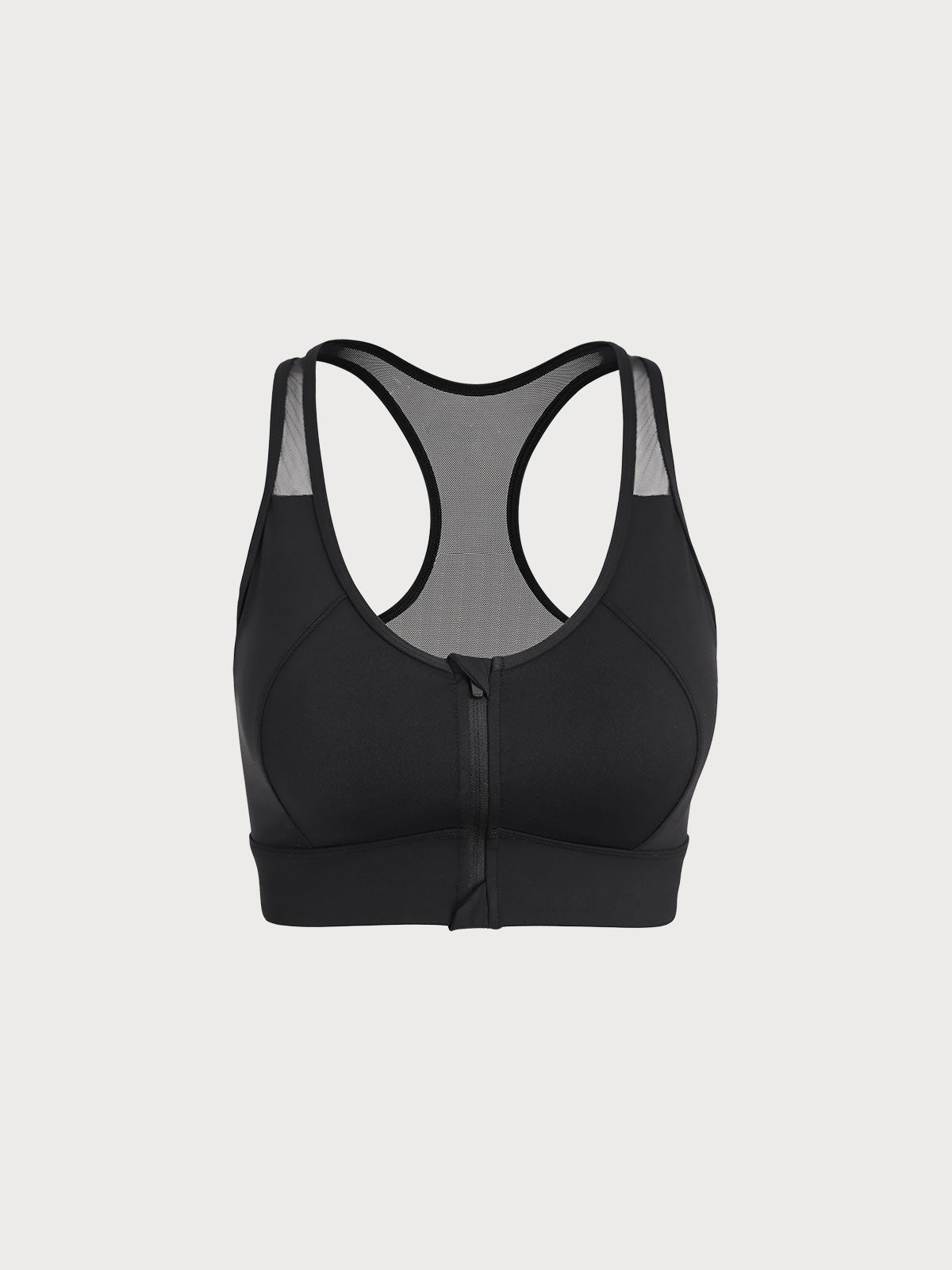 Women's Knitted Nylon Sports Bras Black Sustainable Yoga Tops - BERLOOK