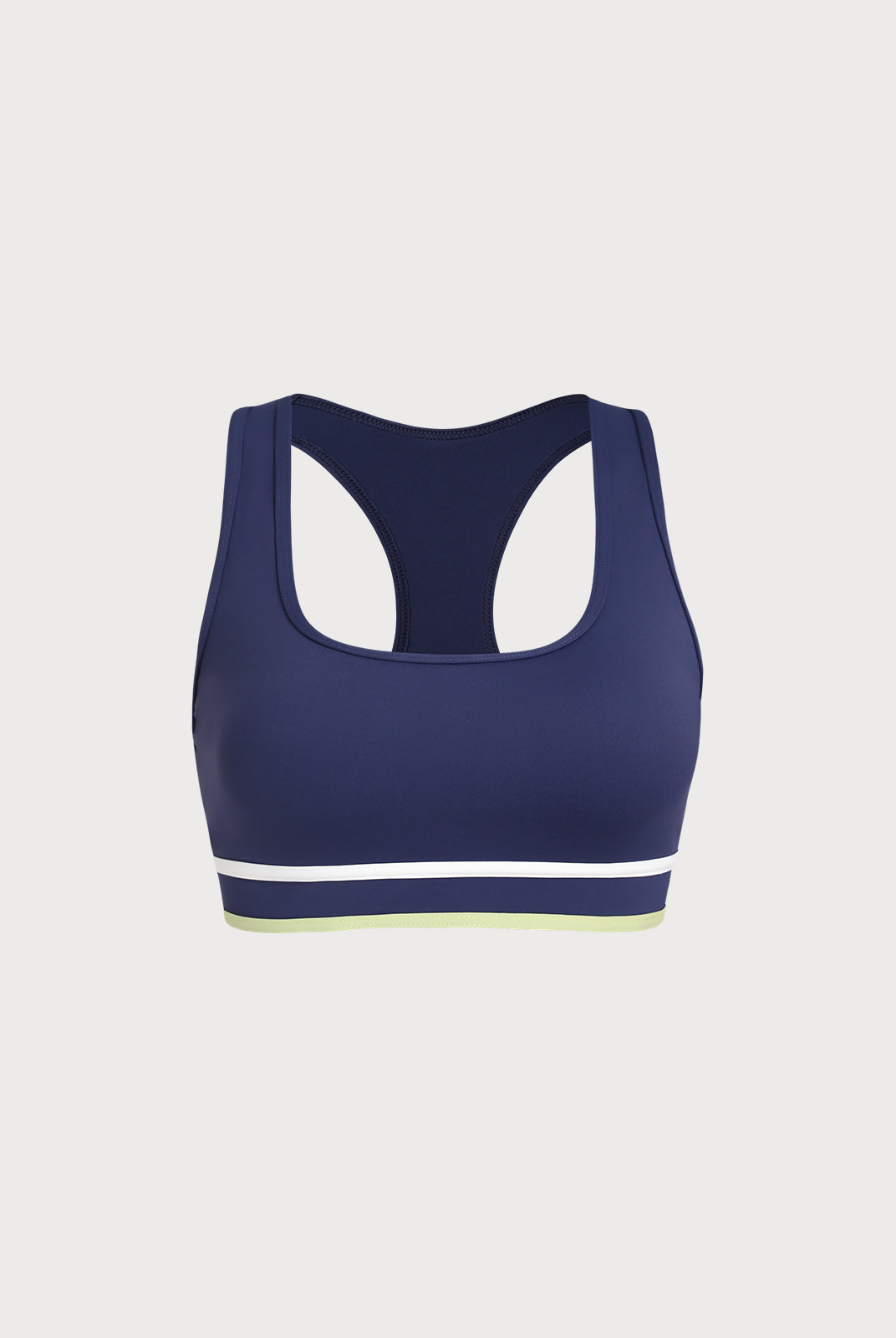Women's Knitted Nylon Sports Bras Blue Sustainable Yoga Tops - BERLOOK