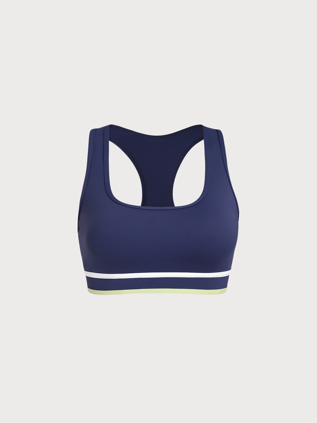 Women's Knitted Nylon Sports Bras Blue Sustainable Yoga Tops - BERLOOK