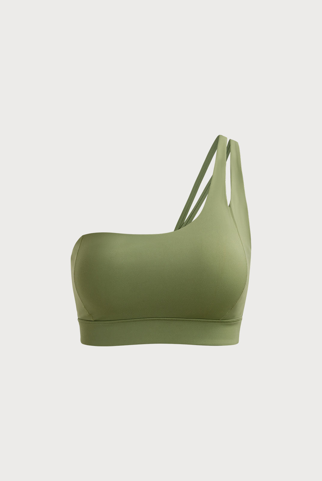 Women's Knitted Nylon Sports Bras Grey Green Sustainable Yoga Tops - BERLOOK