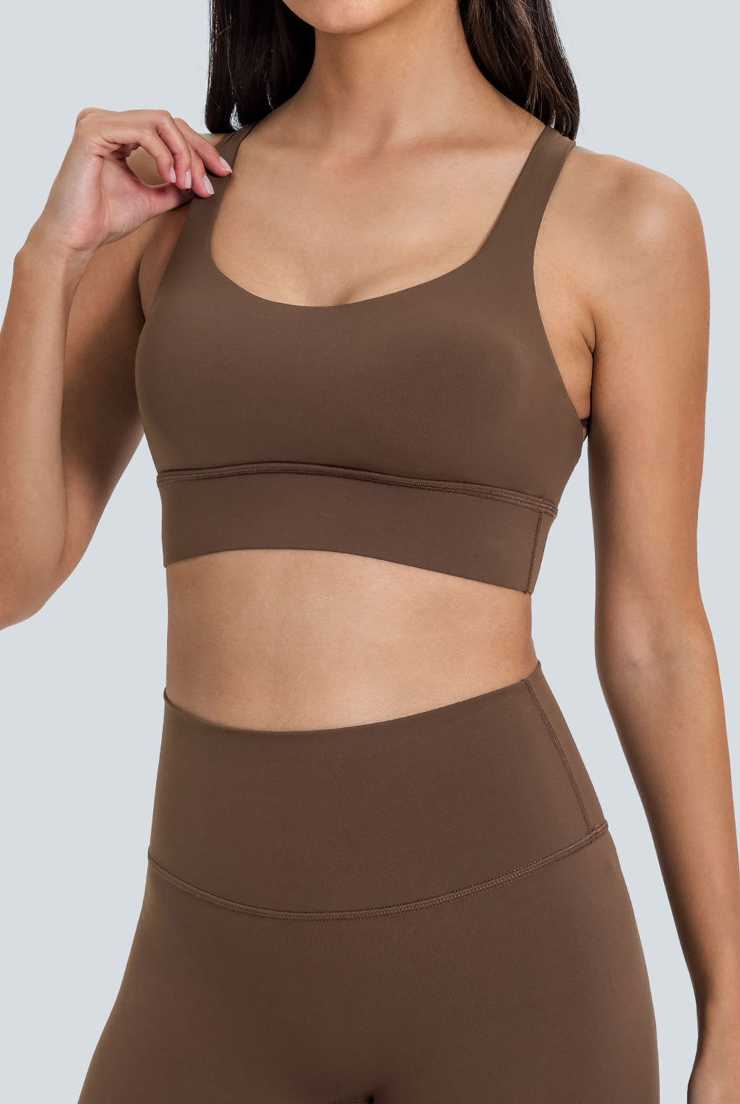 Women's Knitted Nylon Sports Bras Sustainable Yoga Tops - BERLOOK