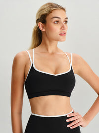 Women's Knitted Nylon Sports Bras Sustainable Yoga Tops - BERLOOK