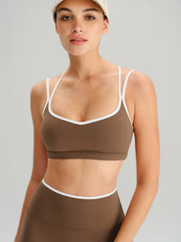 Women's Knitted Nylon Sports Bras Sustainable Yoga Tops - BERLOOK