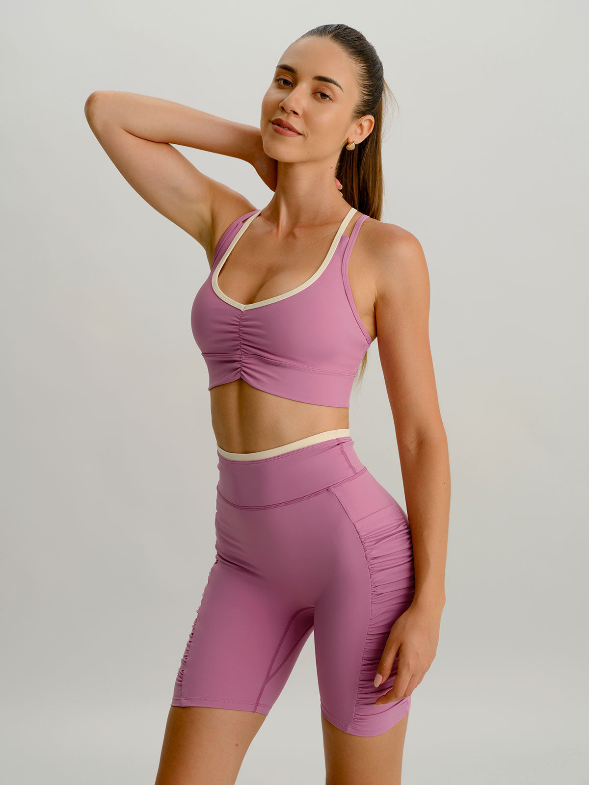 Women's Knitted Nylon Sports Bras Sustainable Yoga Tops - BERLOOK