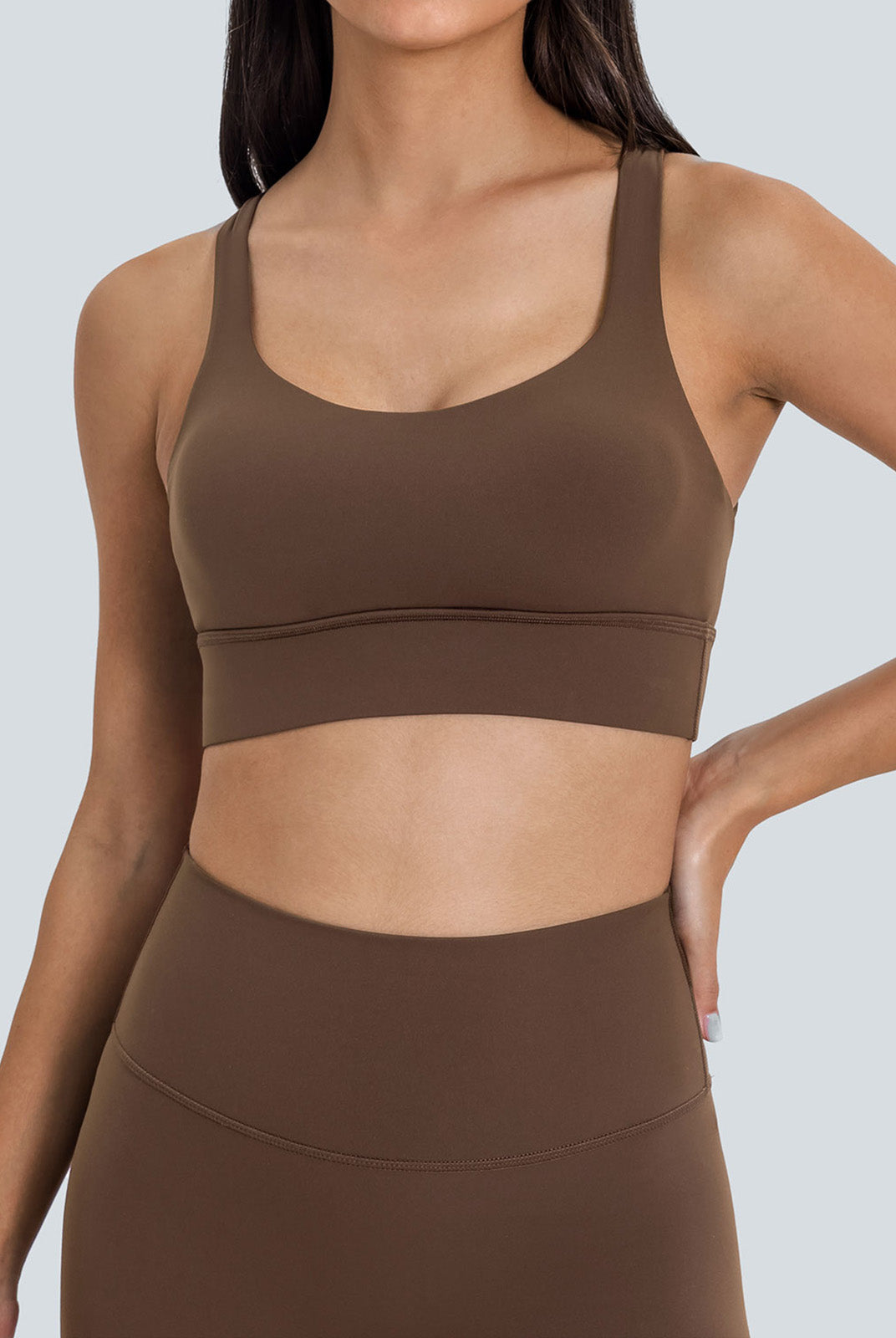 Women's Knitted Nylon Sports Bras Sustainable Yoga Tops - BERLOOK