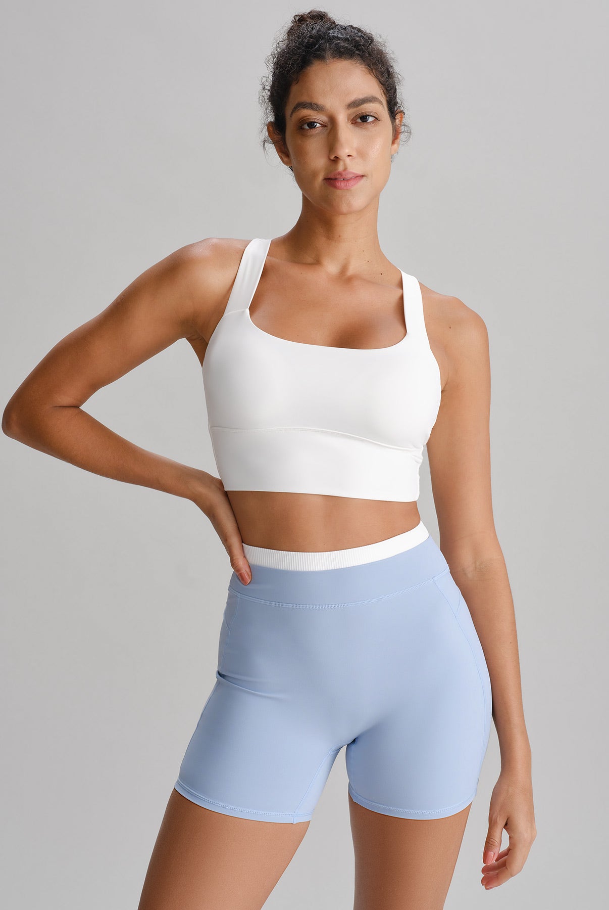 Women's Knitted Nylon Sports Bras Sustainable Yoga Tops - BERLOOK