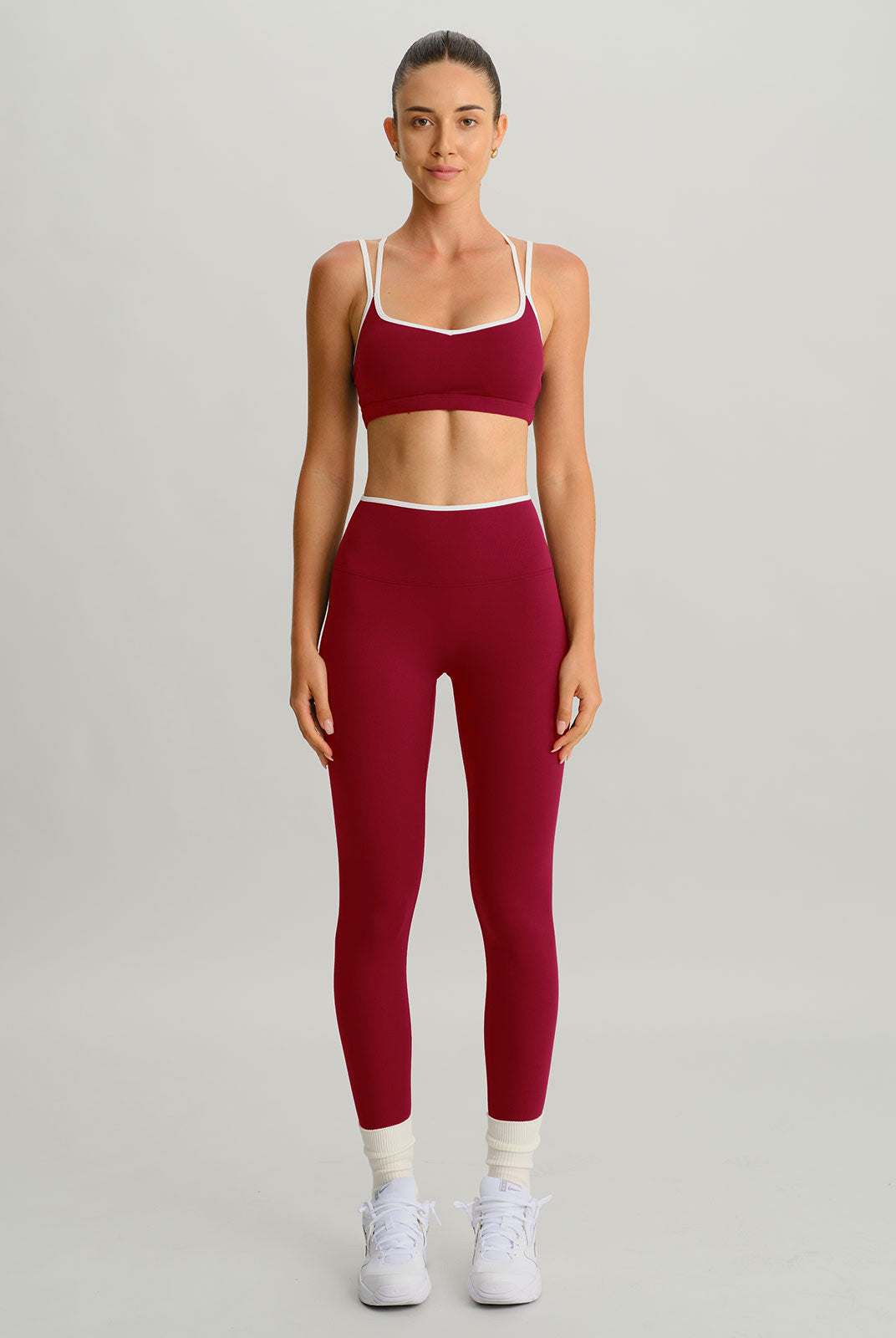 Women's Knitted Nylon Sports Bras Sustainable Yoga Tops - BERLOOK