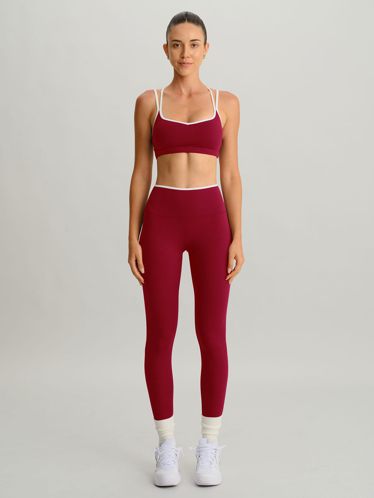 Women's Knitted Nylon Sports Bras Sustainable Yoga Tops - BERLOOK