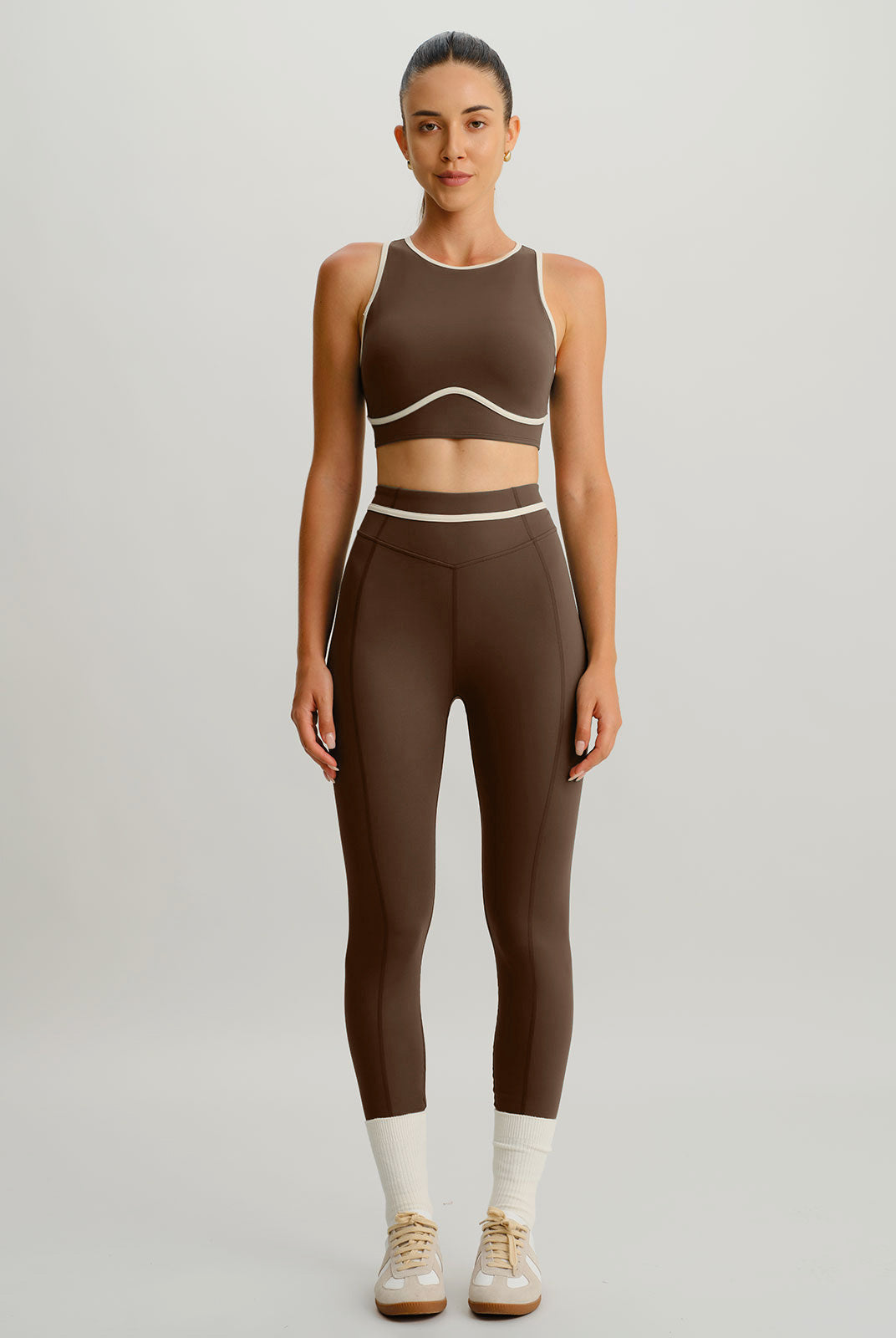 Women's Knitted Nylon Sports Leggings Sustainable Yoga Bottoms - BERLOOK