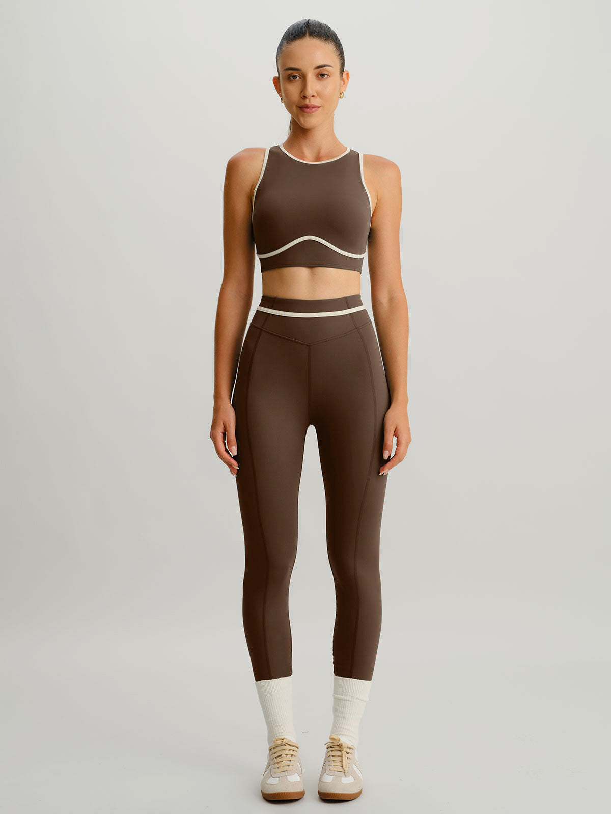 Women's Knitted Nylon Sports Leggings Sustainable Yoga Bottoms - BERLOOK