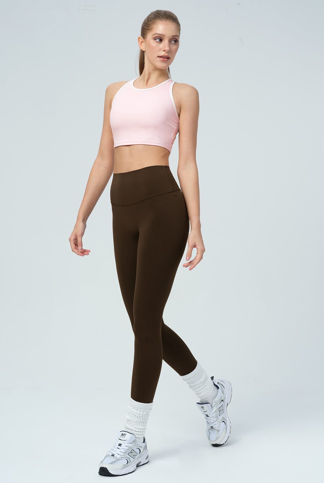 Women's Knitted Nylon Sports Leggings Sustainable Yoga Bottoms - BERLOOK