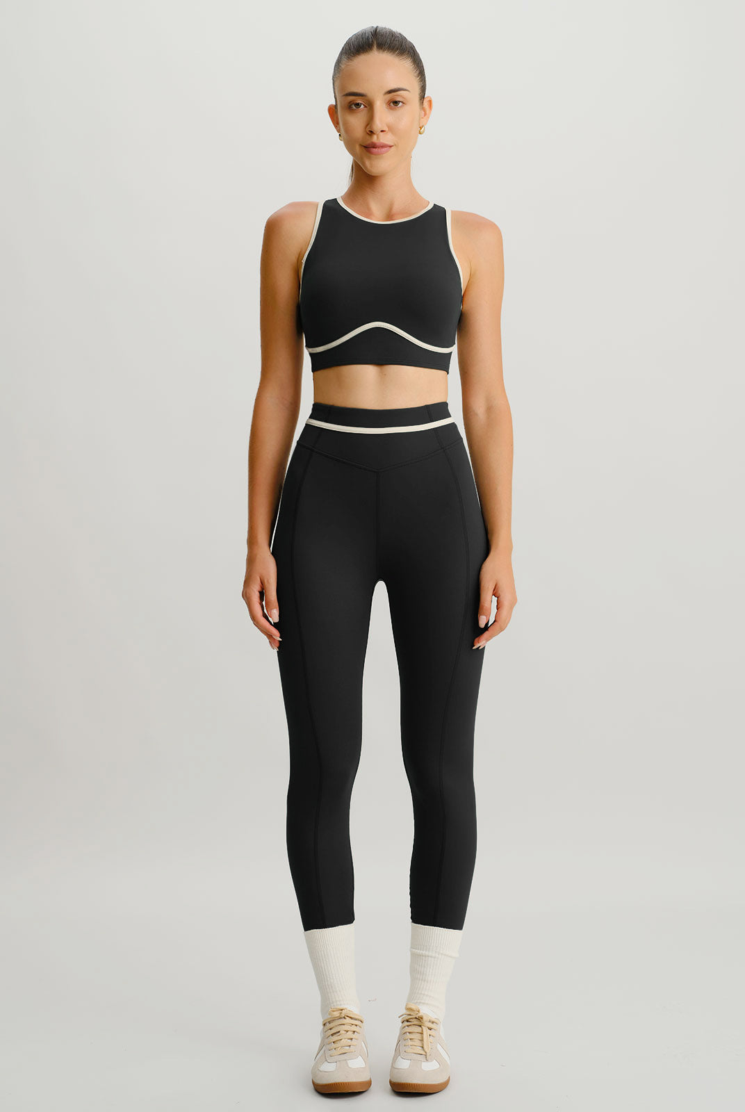 Women's Knitted Nylon Sports Leggings Sustainable Yoga Bottoms - BERLOOK