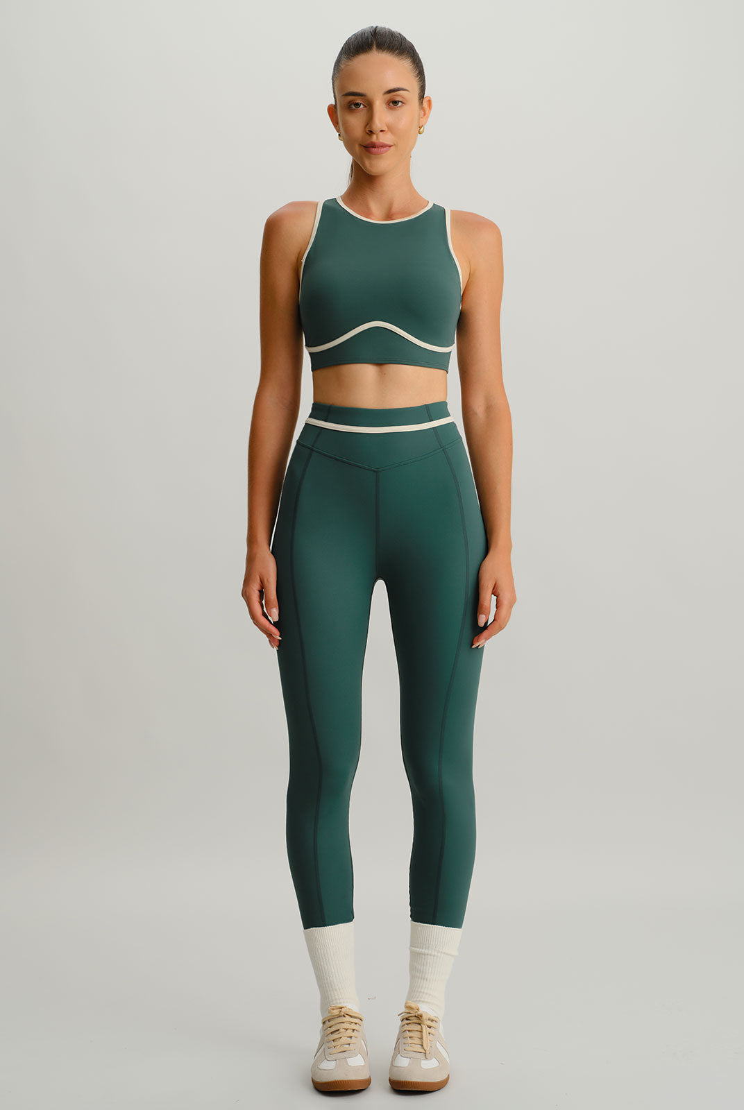 Women's Knitted Nylon Sports Leggings Sustainable Yoga Bottoms - BERLOOK